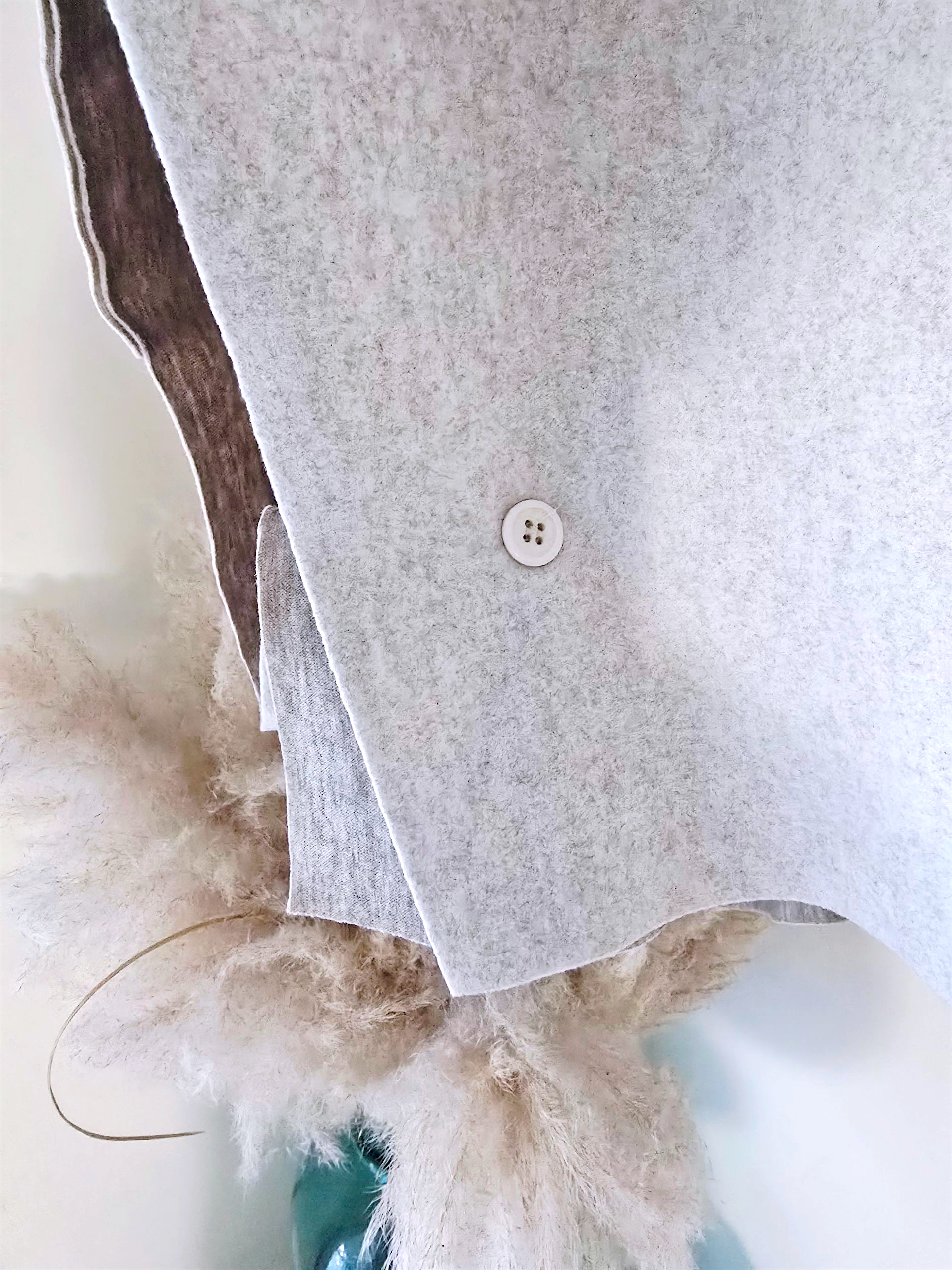 Manteau cape écru chiné