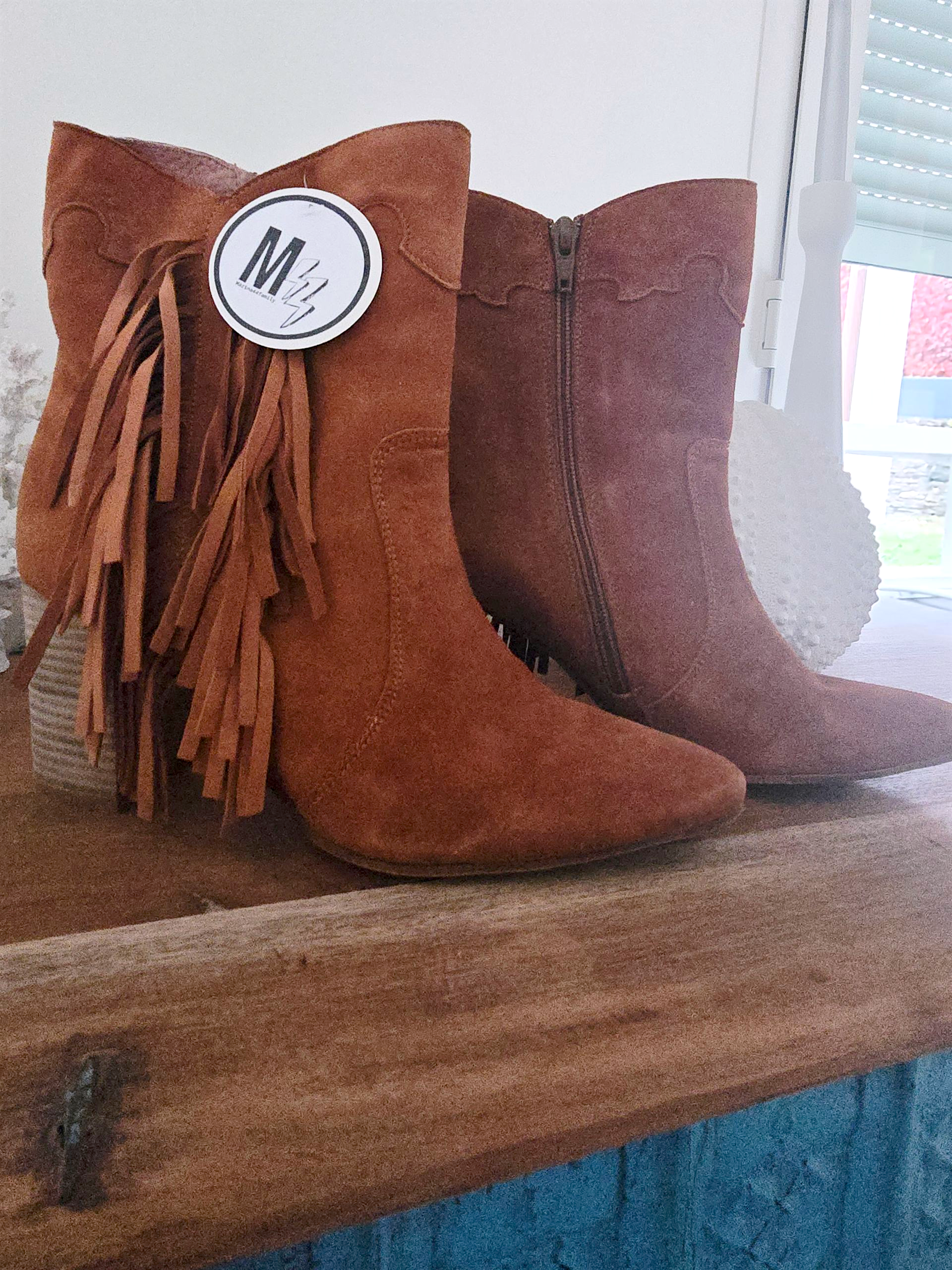Bottines cowboy cuir