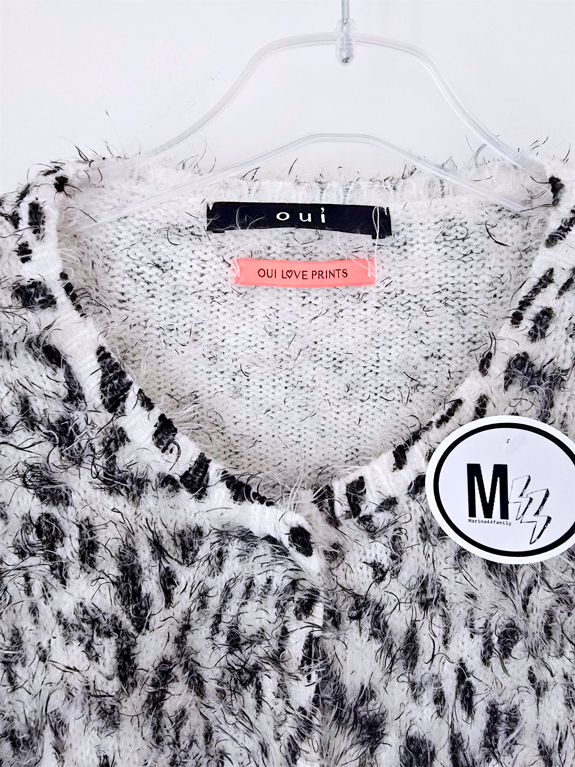 Cardigan léopard noir et blanc