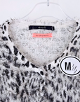 Cardigan léopard noir et blanc