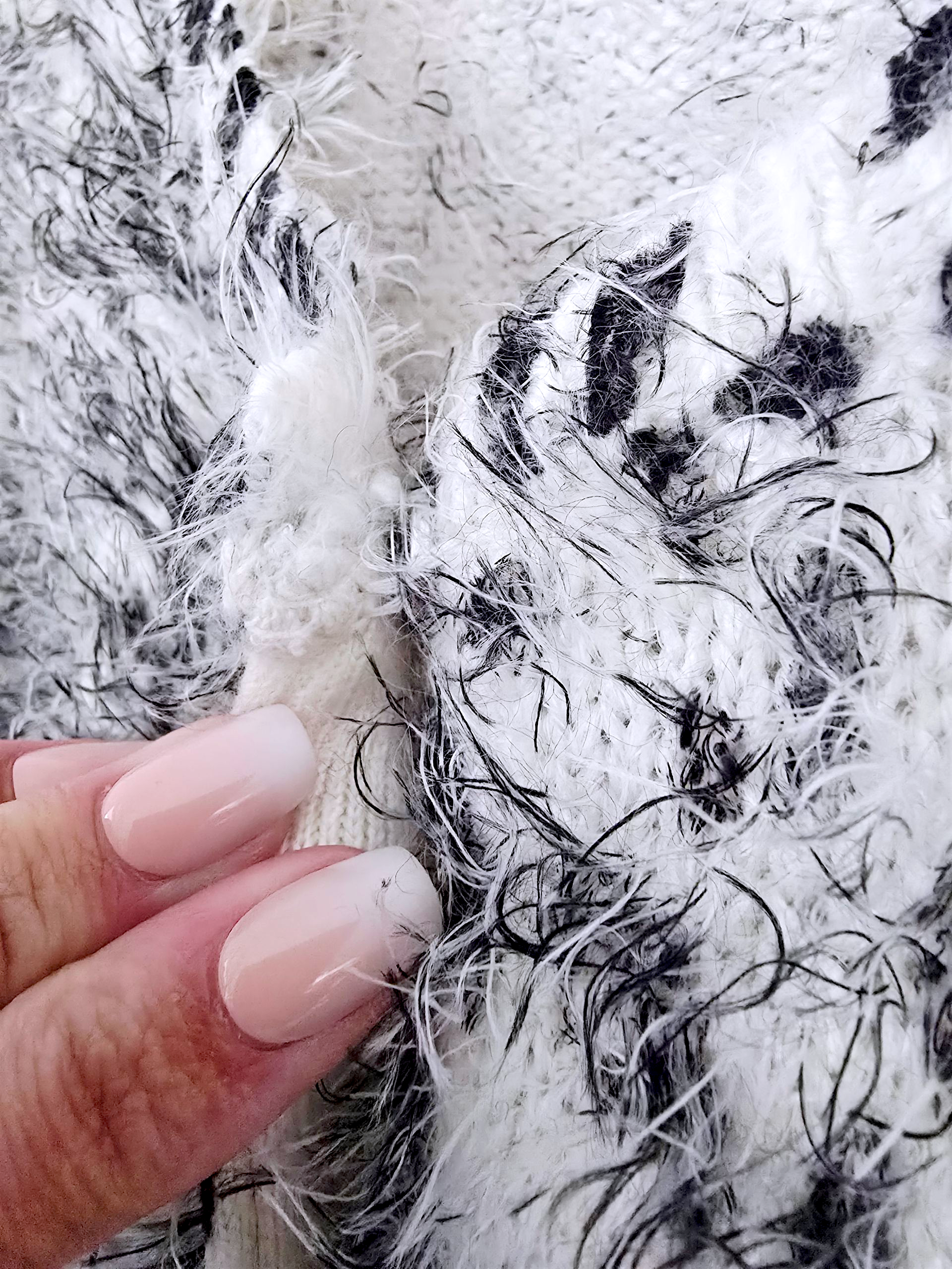 Cardigan léopard noir et blanc