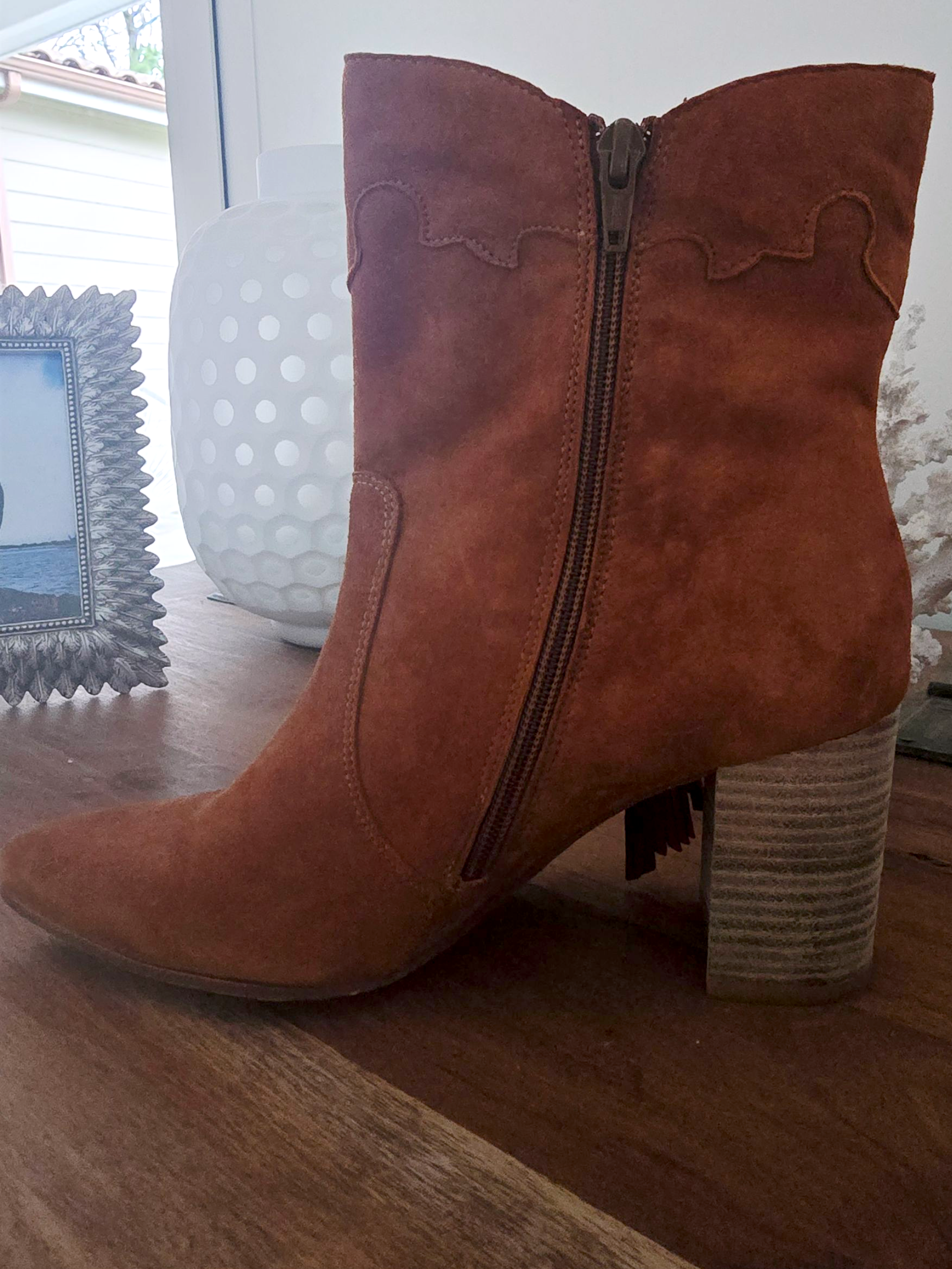 Bottines cowboy cuir