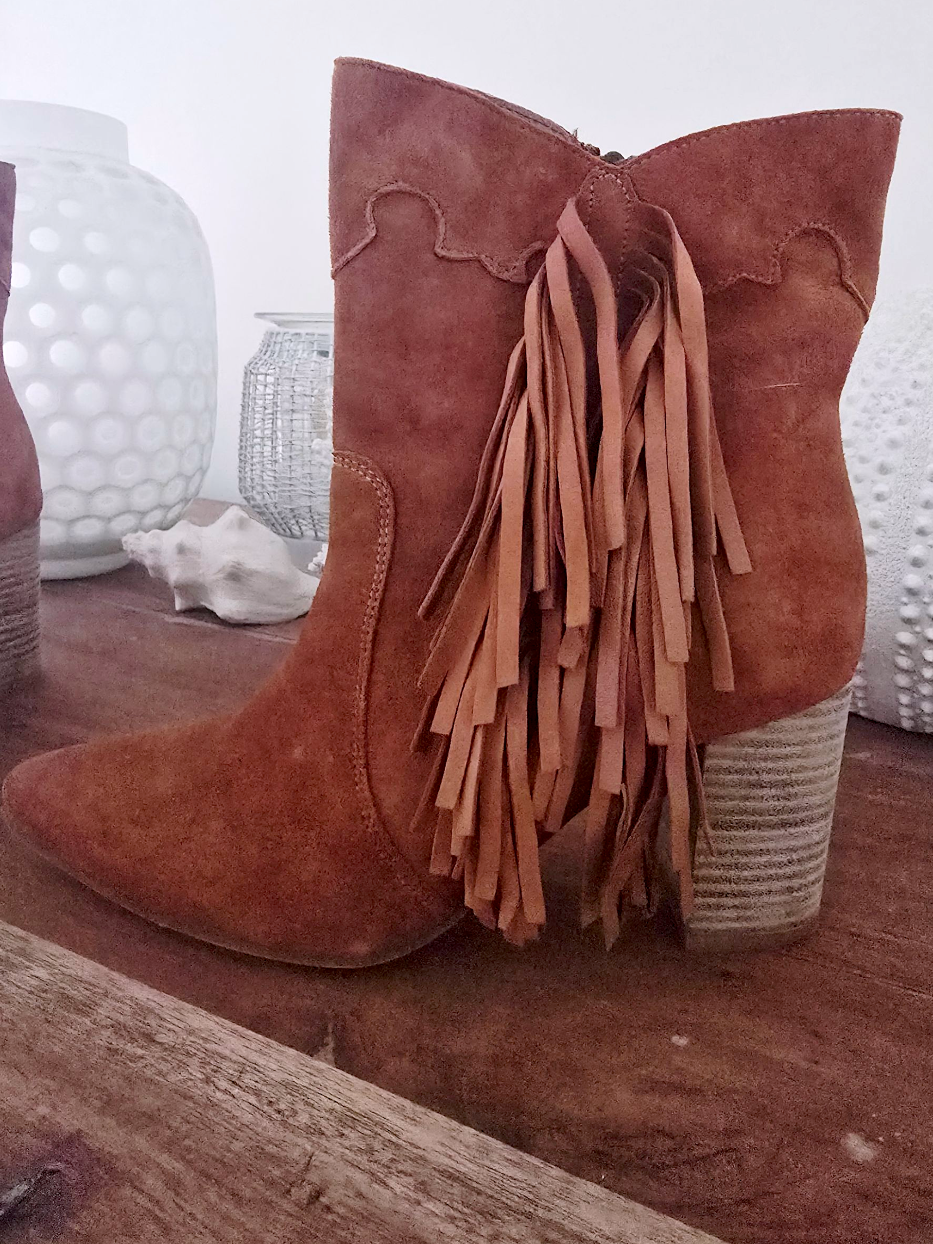Bottines cowboy cuir