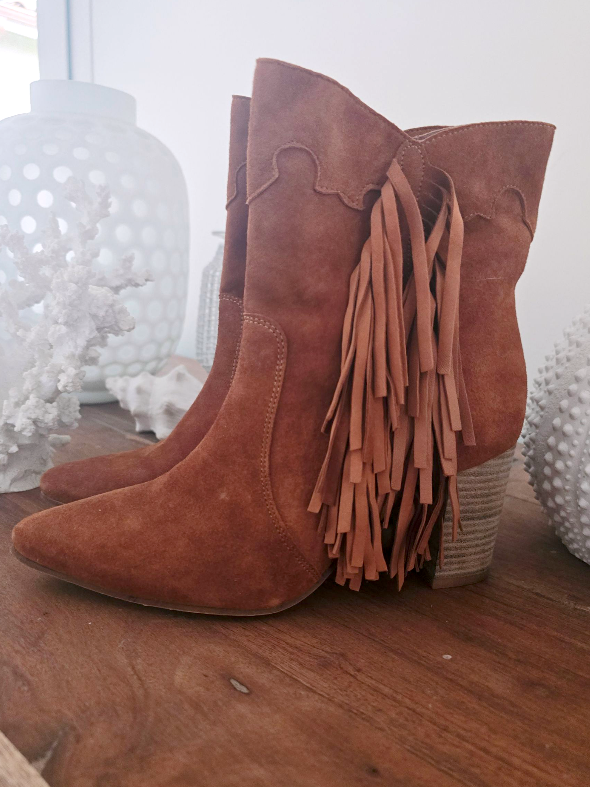 Bottines cowboy cuir