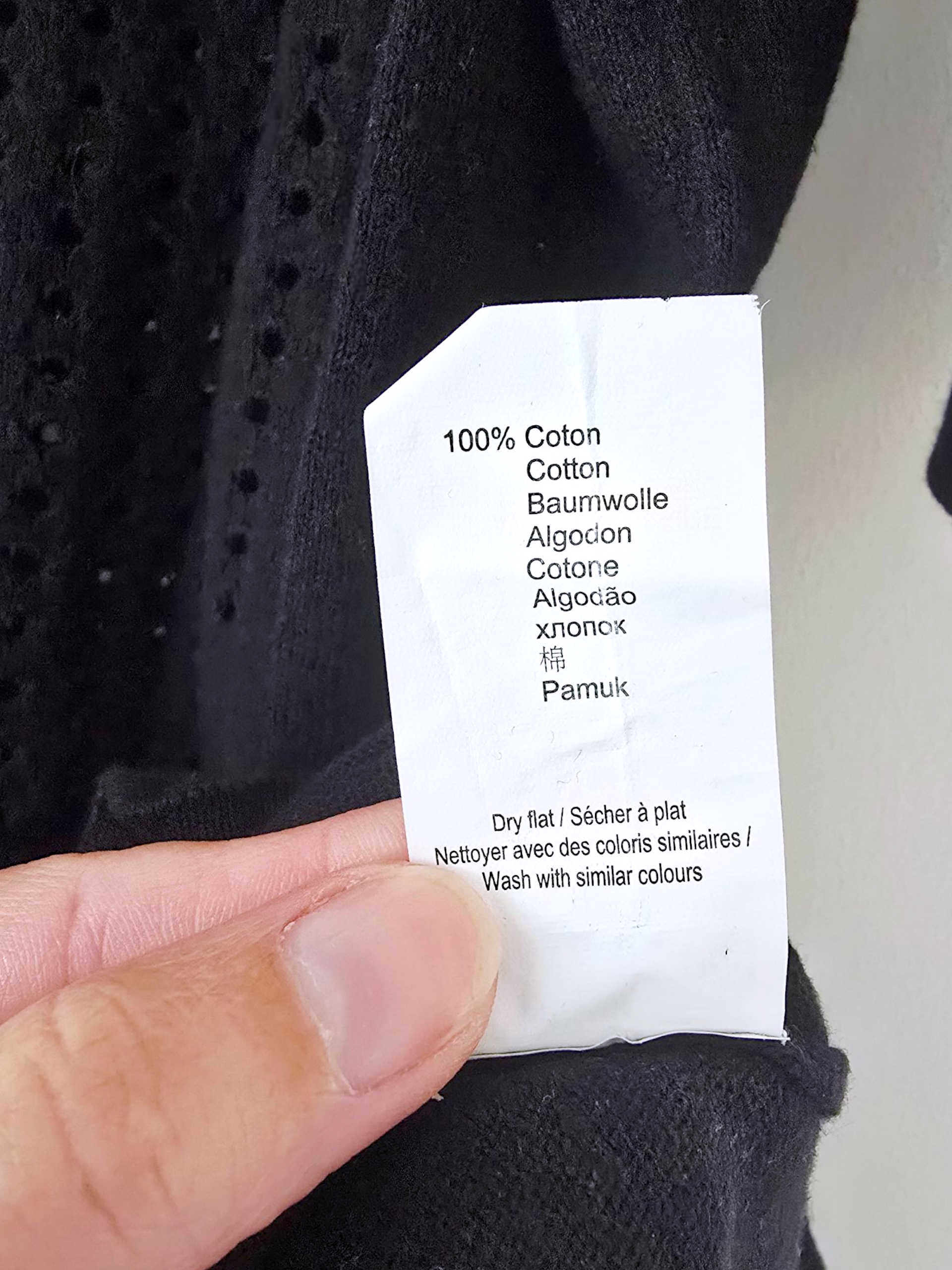 T-shirt ajouré à maille noire