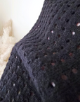 T-shirt ajouré à maille noire