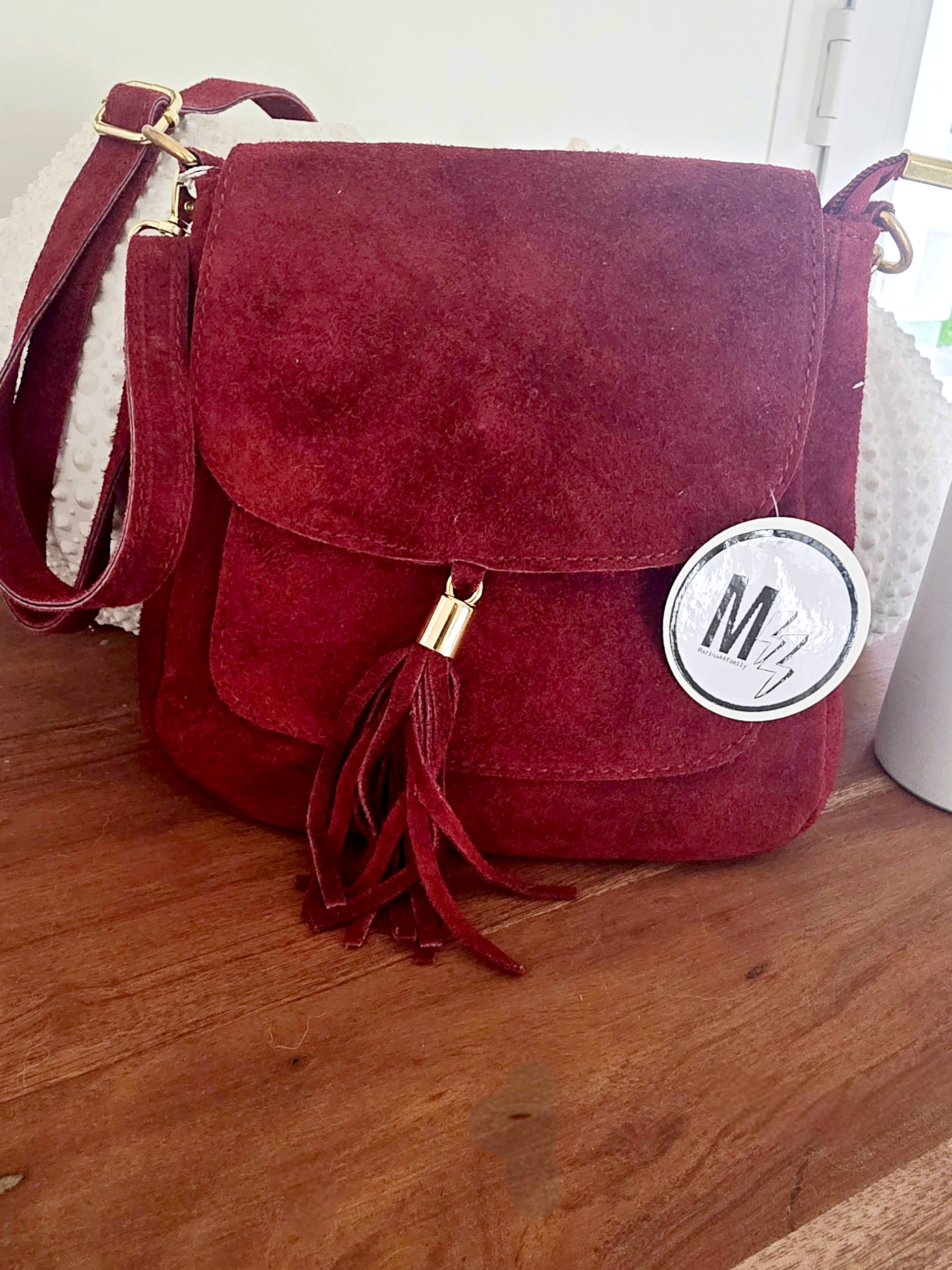 Sac cuir bordeaux