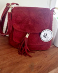 Sac cuir bordeaux