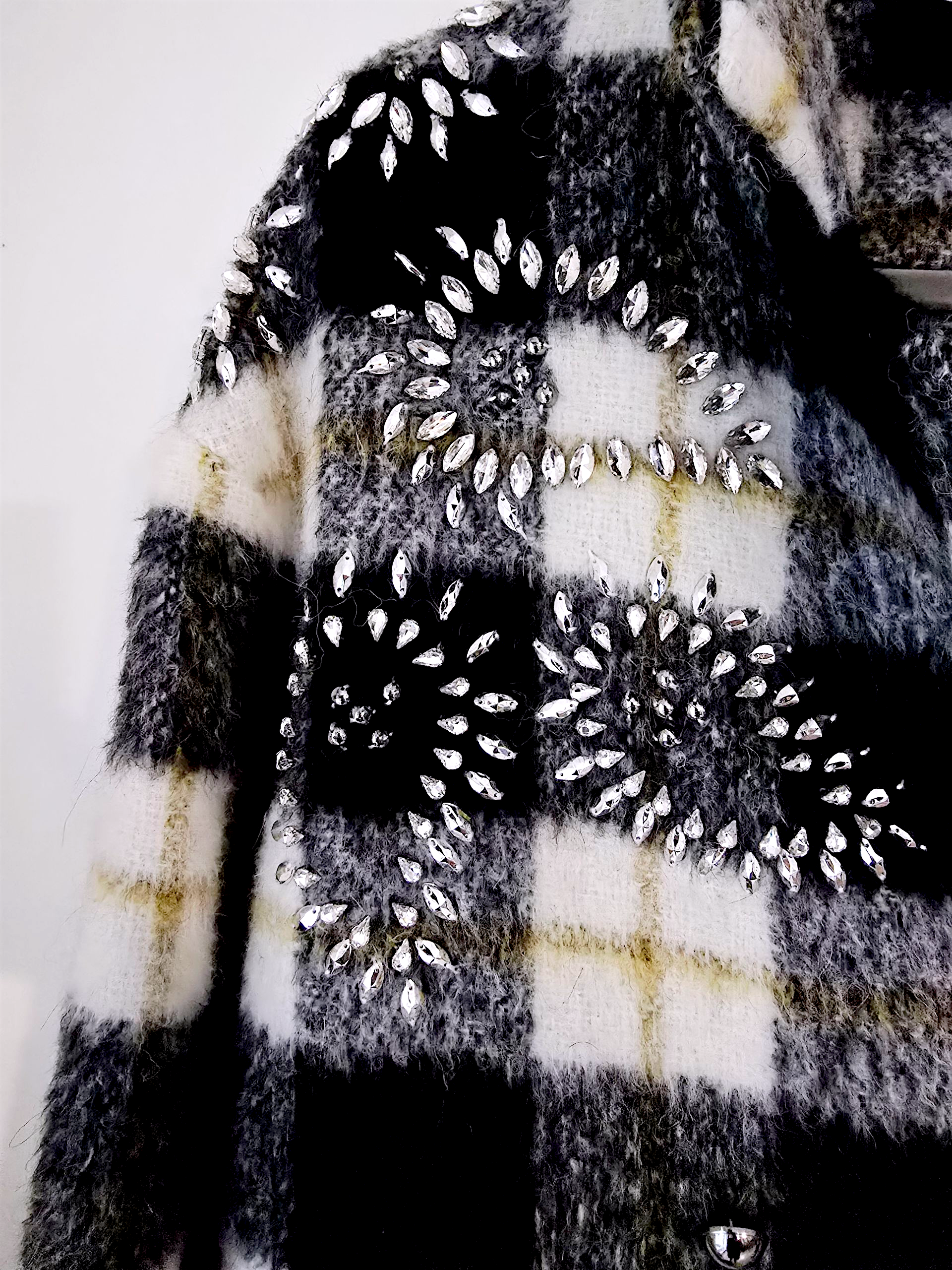 Manteau chaud à carreaux