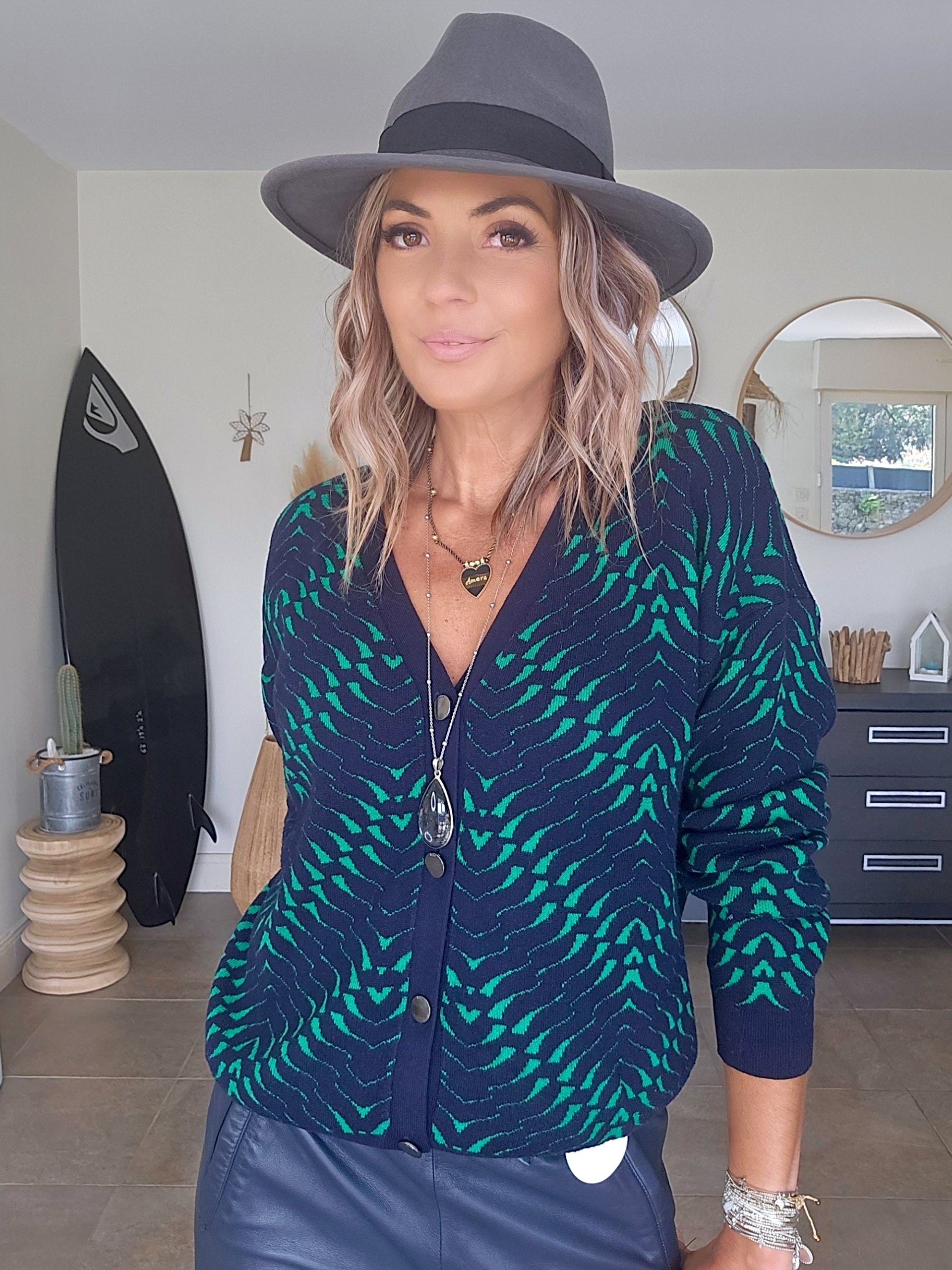 Cardigan double sens