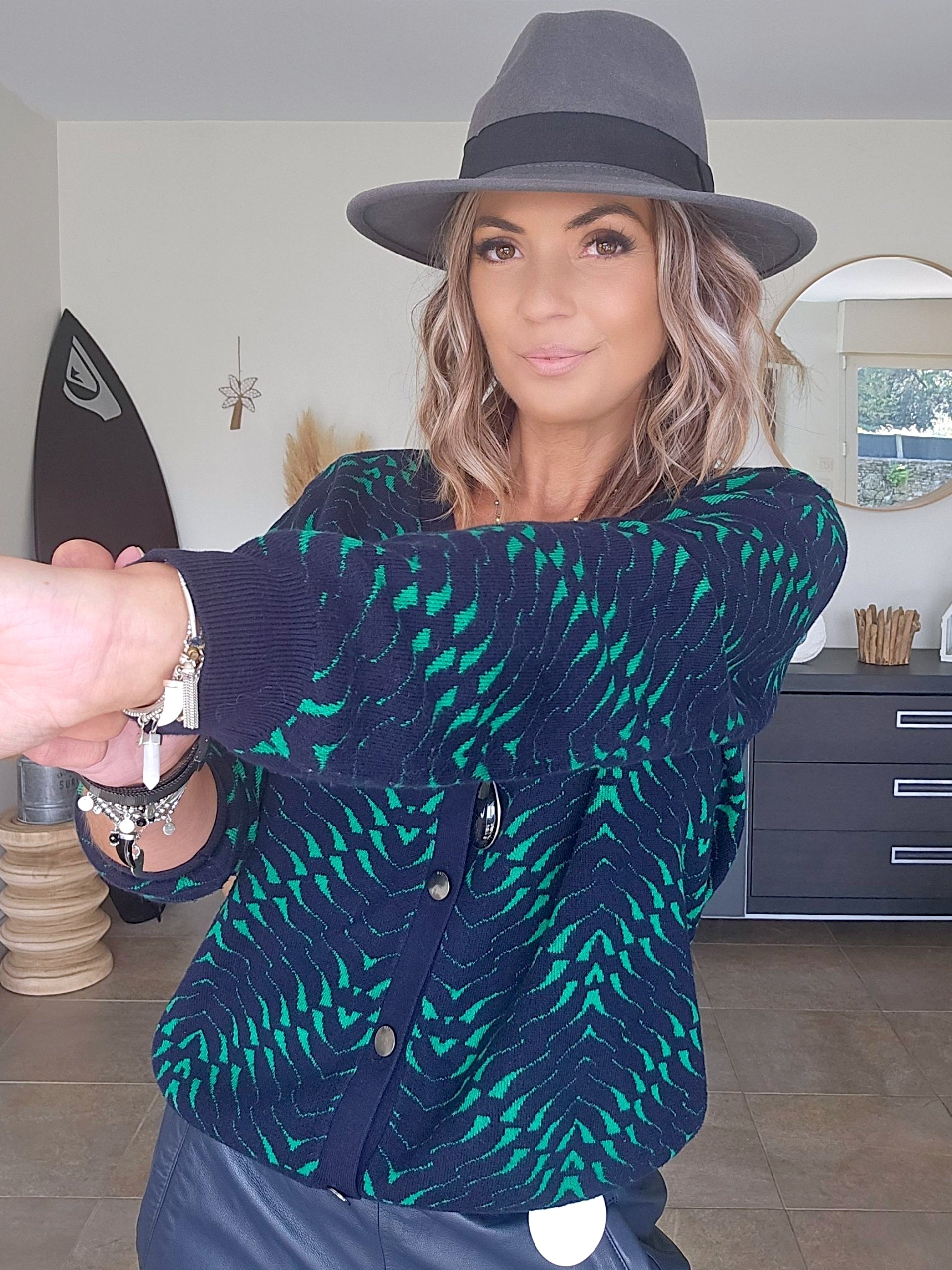 Cardigan double sens