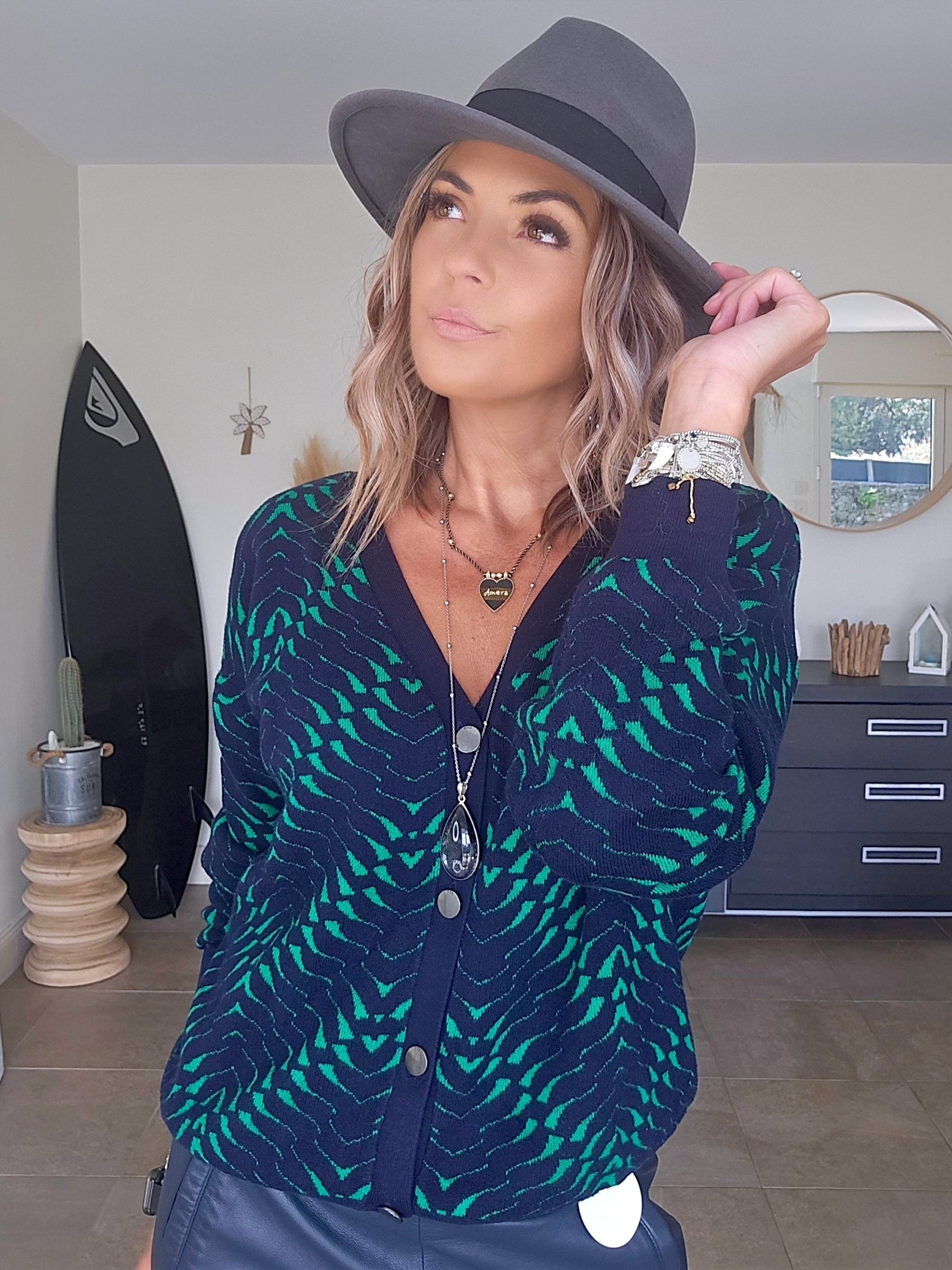 Cardigan double sens