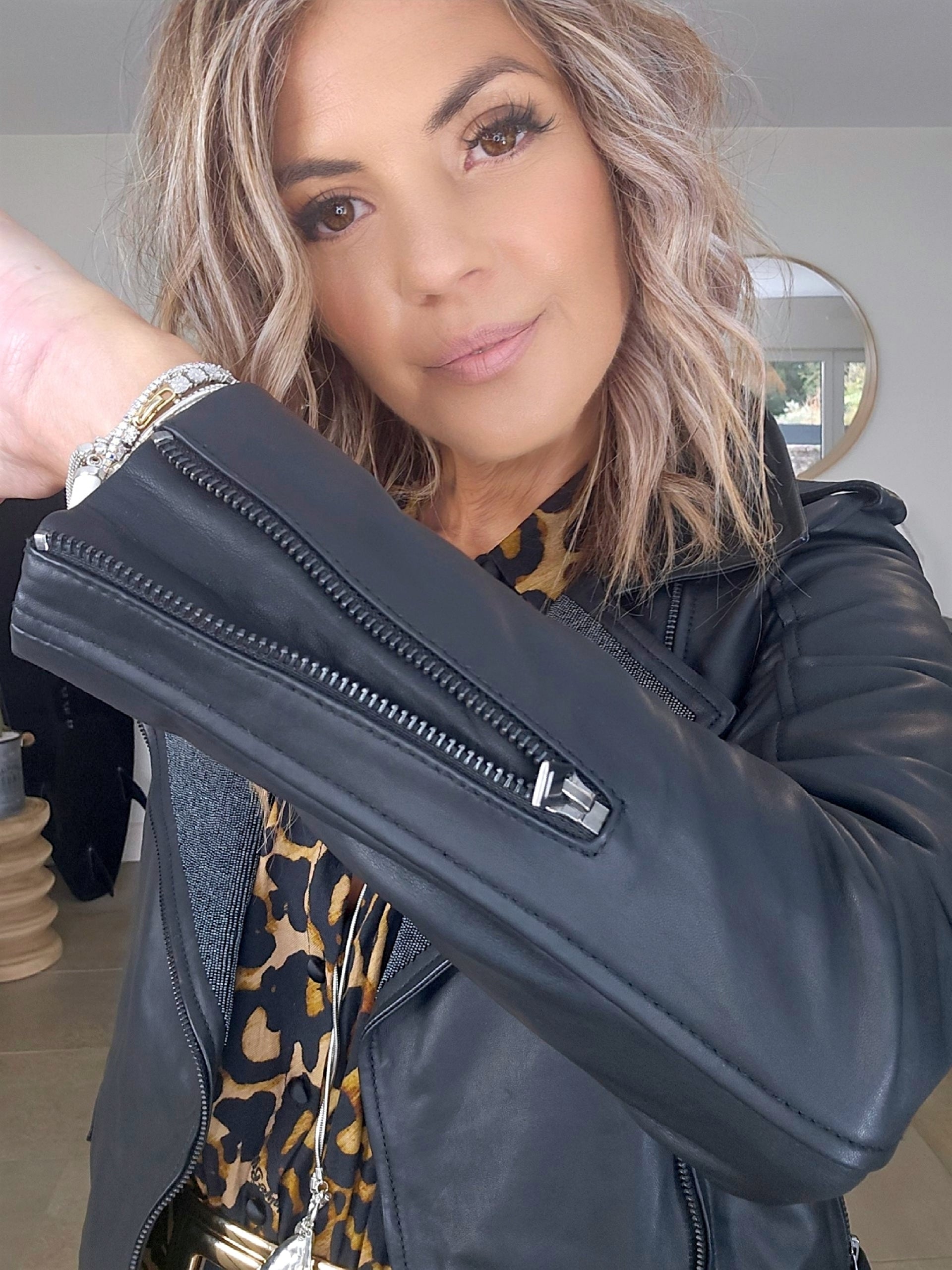 Perfecto noir en cuir