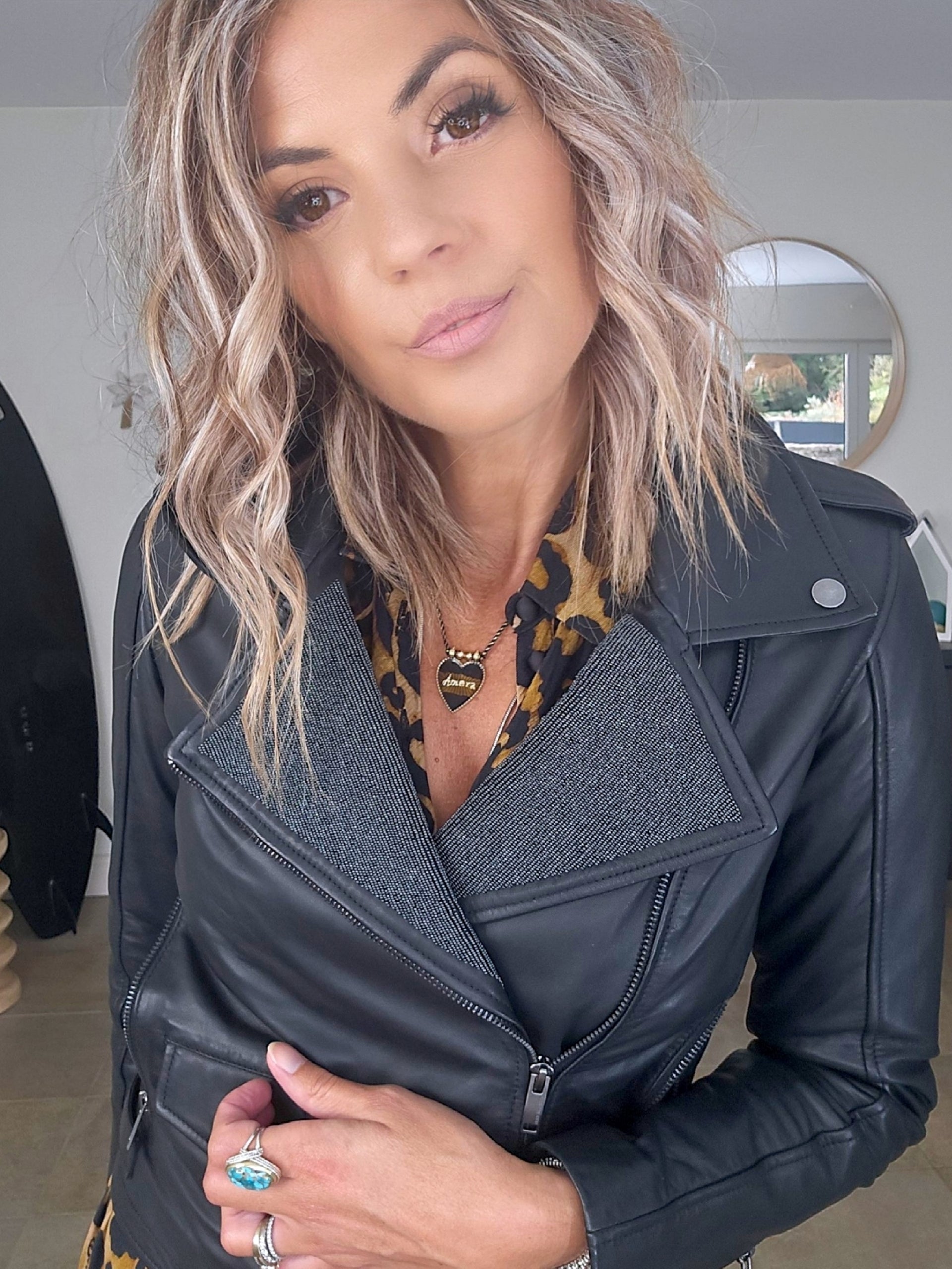 Perfecto noir en cuir