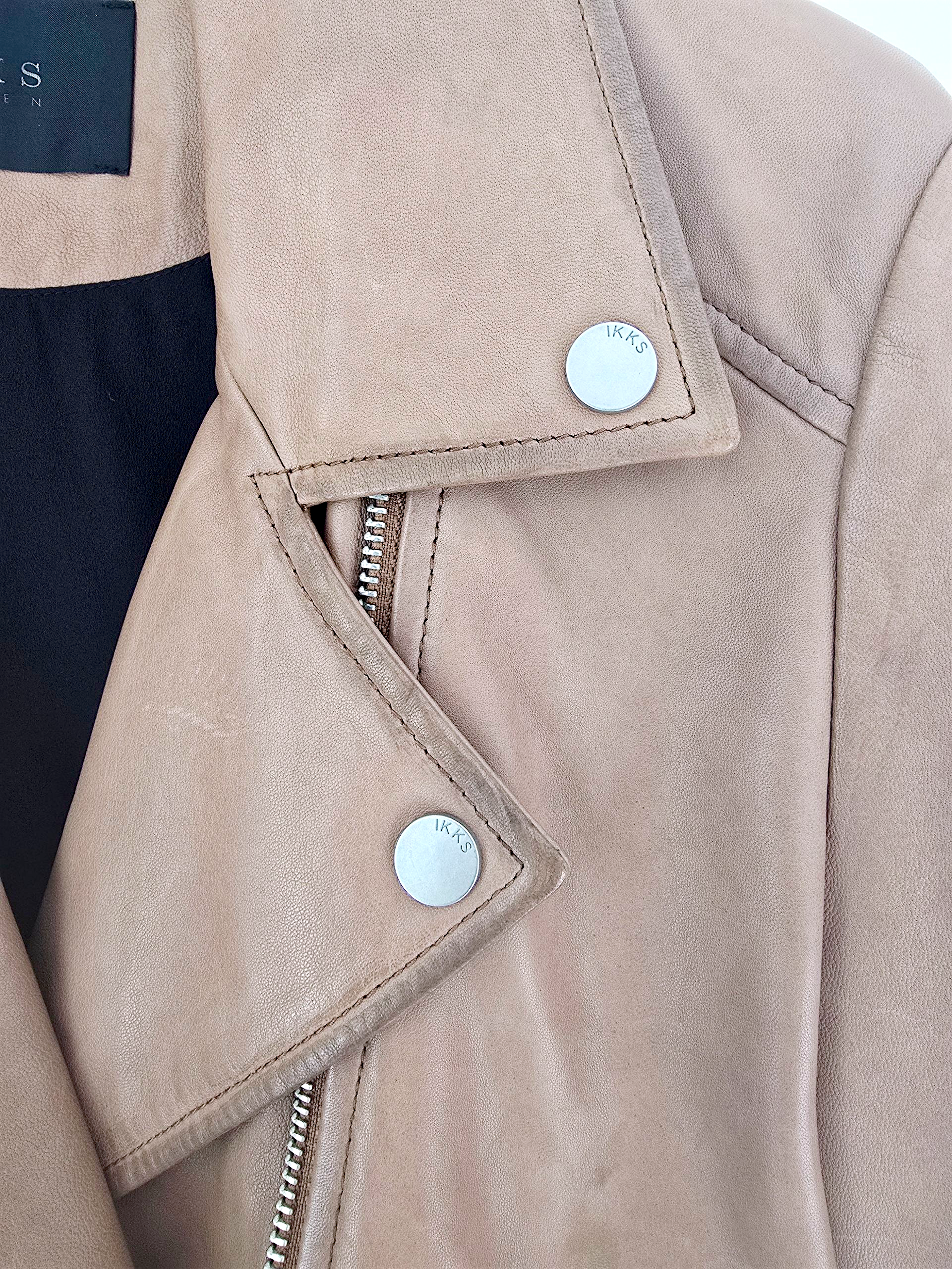 Perfecto beige 100% cuir