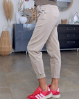 Pantalon jeeging beige