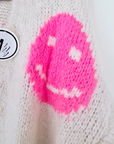 Cardigan smiley fuchsia