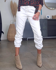 Pantalon jeeging blanc