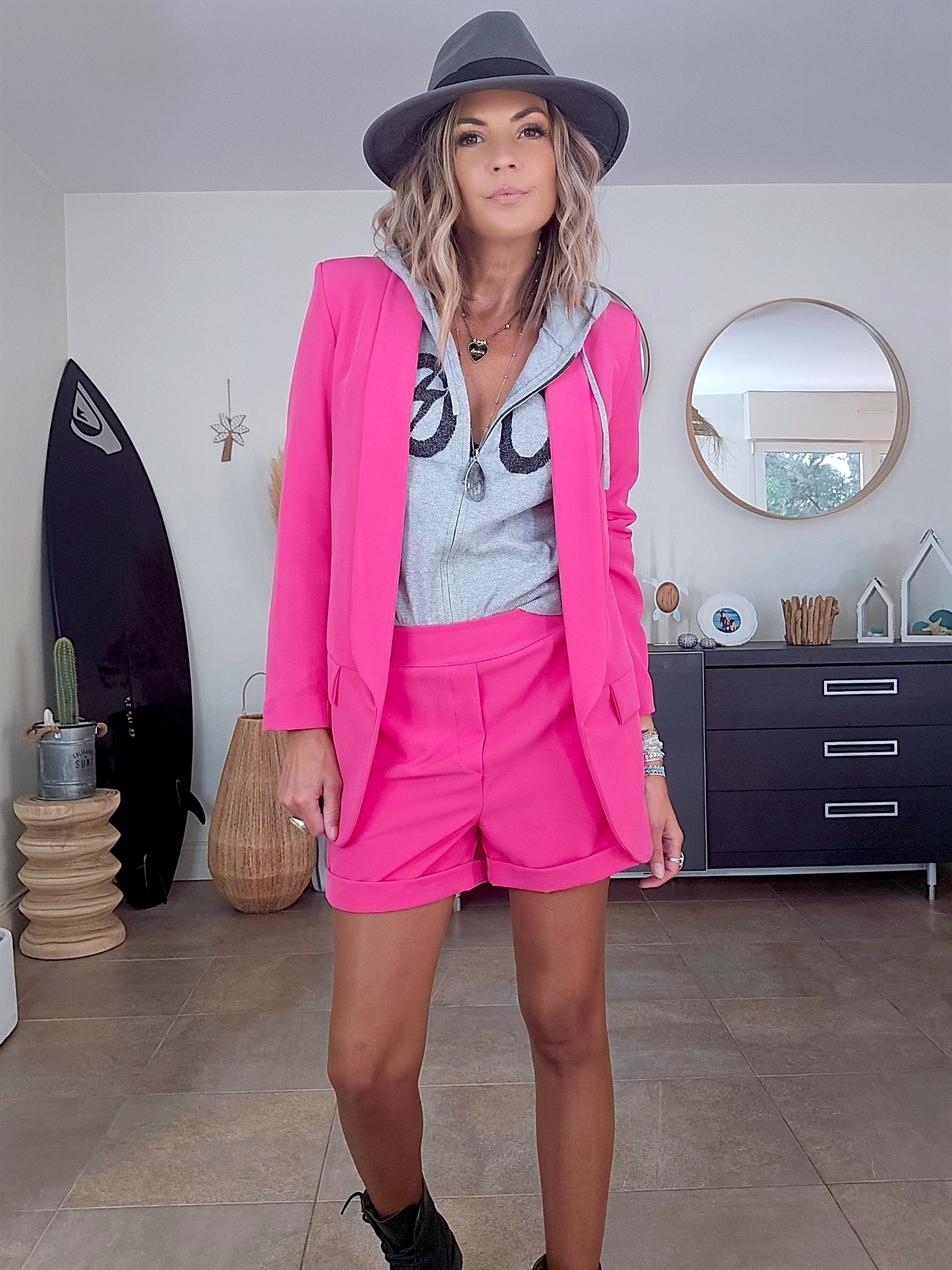 Ensemble short fuchsia