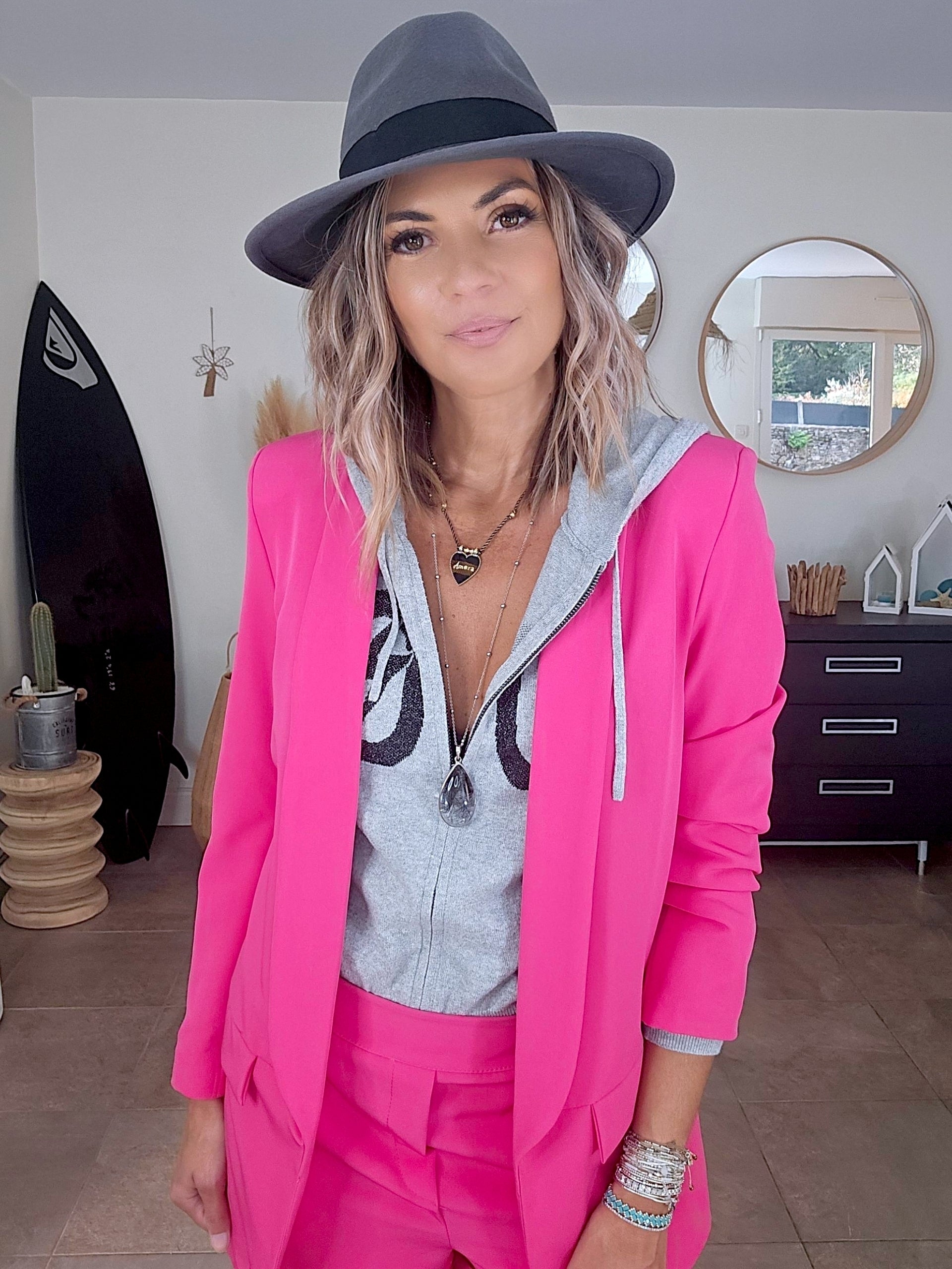 Ensemble short fuchsia