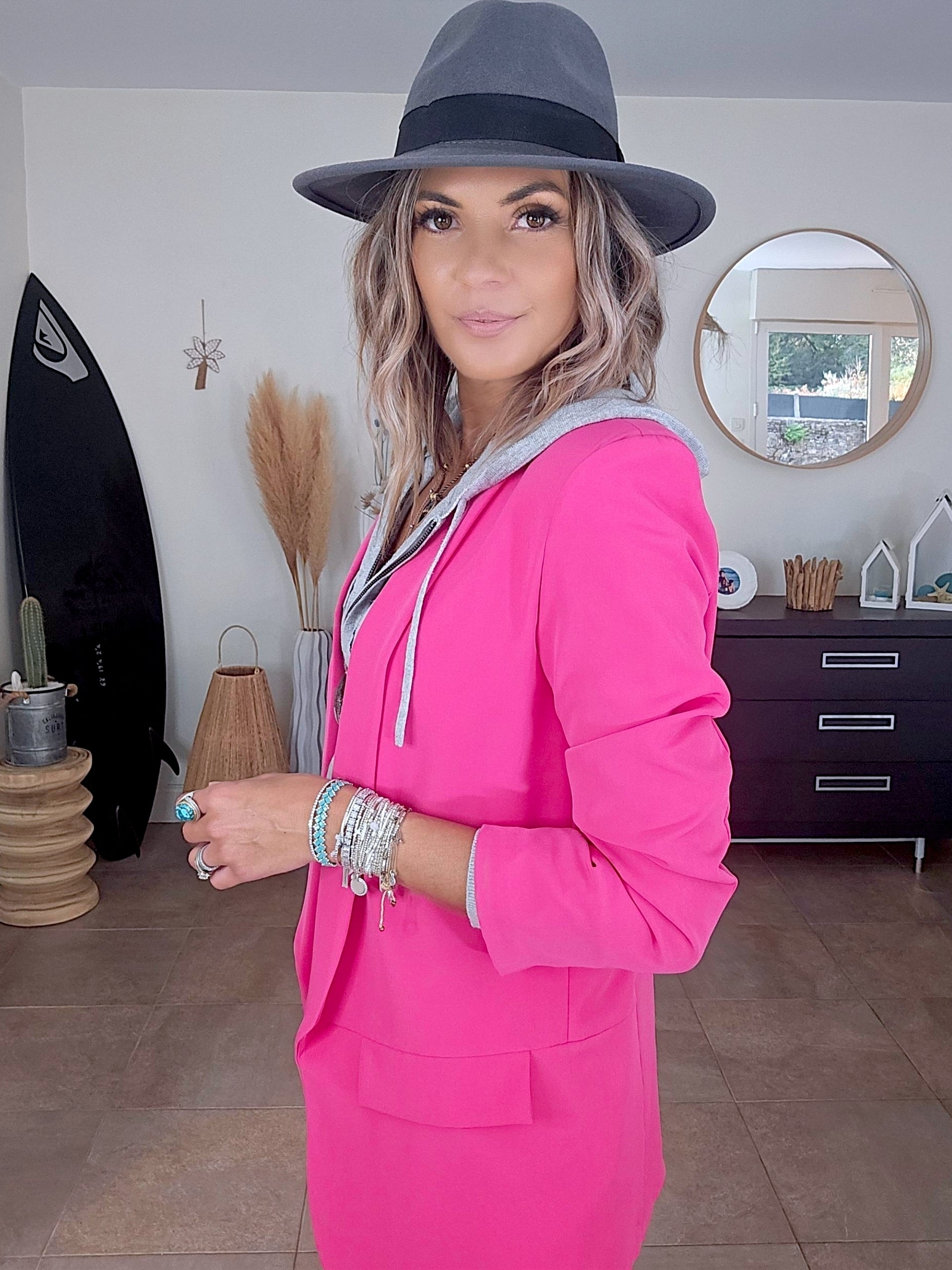 Ensemble short fuchsia