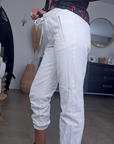 Pantalon jeeging blanc
