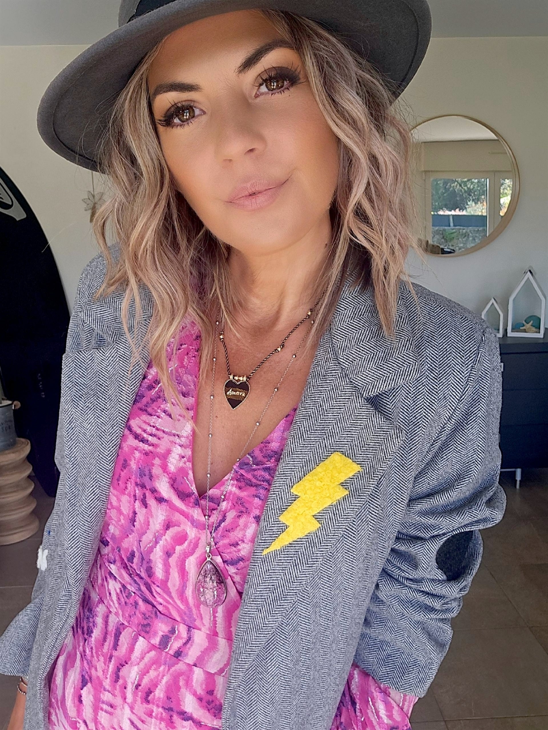 Veste boy en chevron