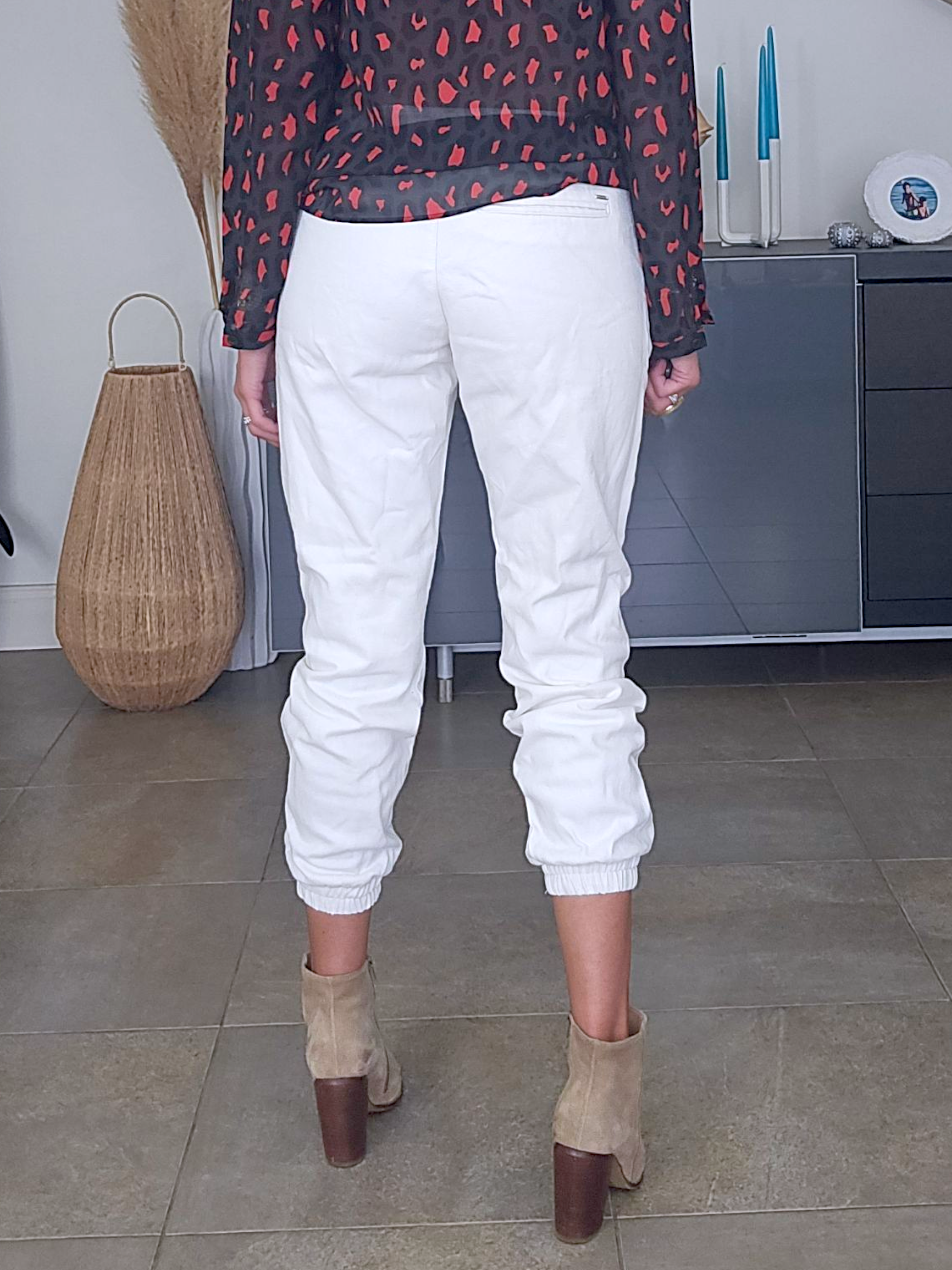 Pantalon jeeging blanc