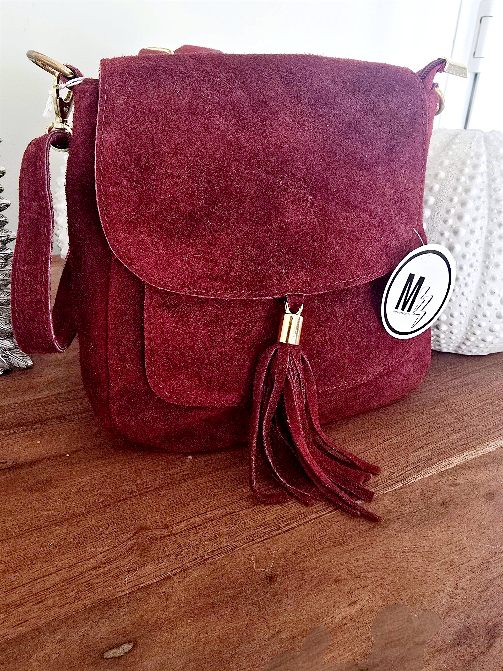Sac cuir bordeaux