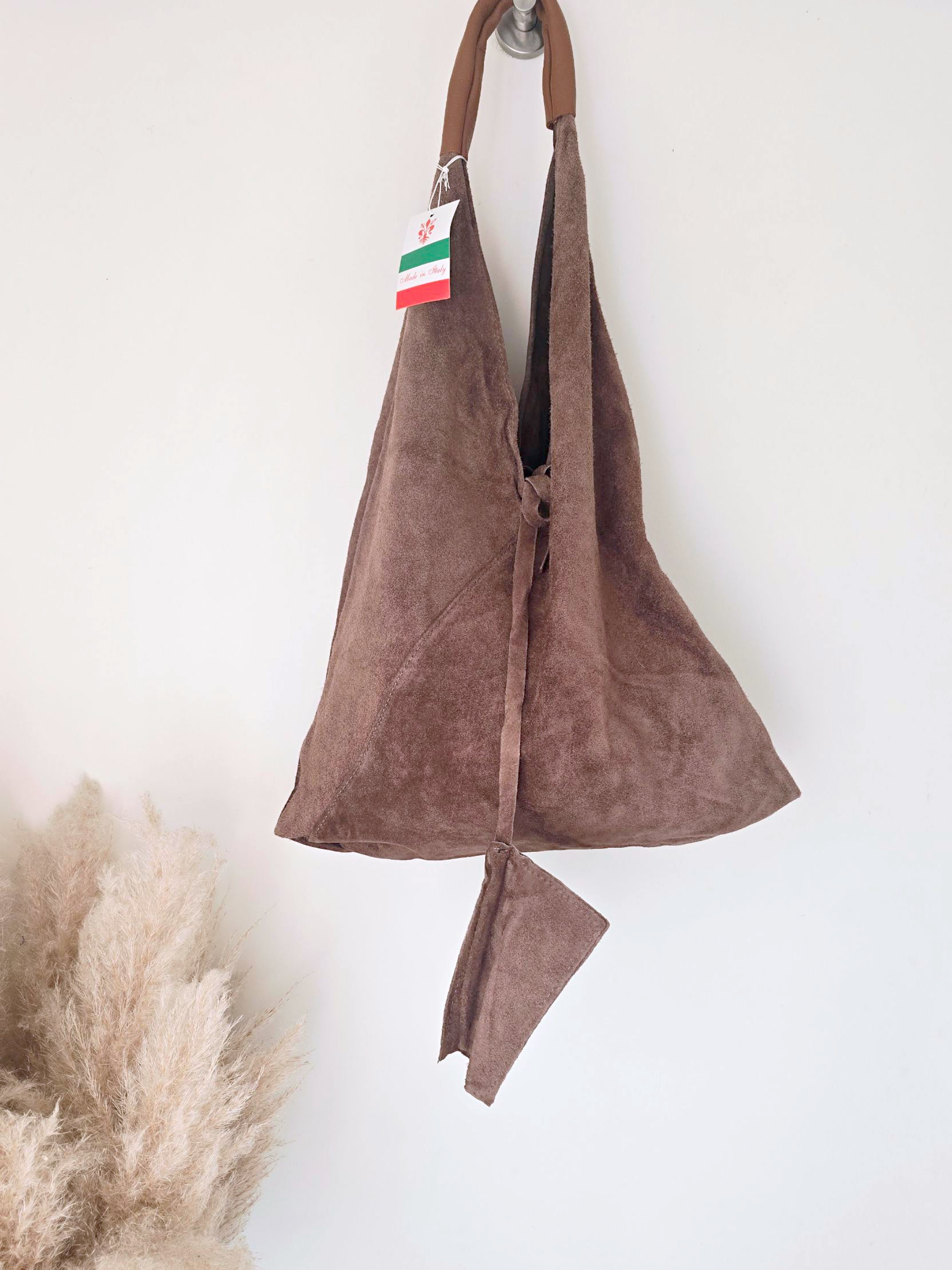 Sac à épaule XL 100% cuir taupe