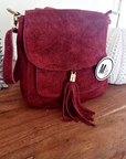 Sac cuir bordeaux