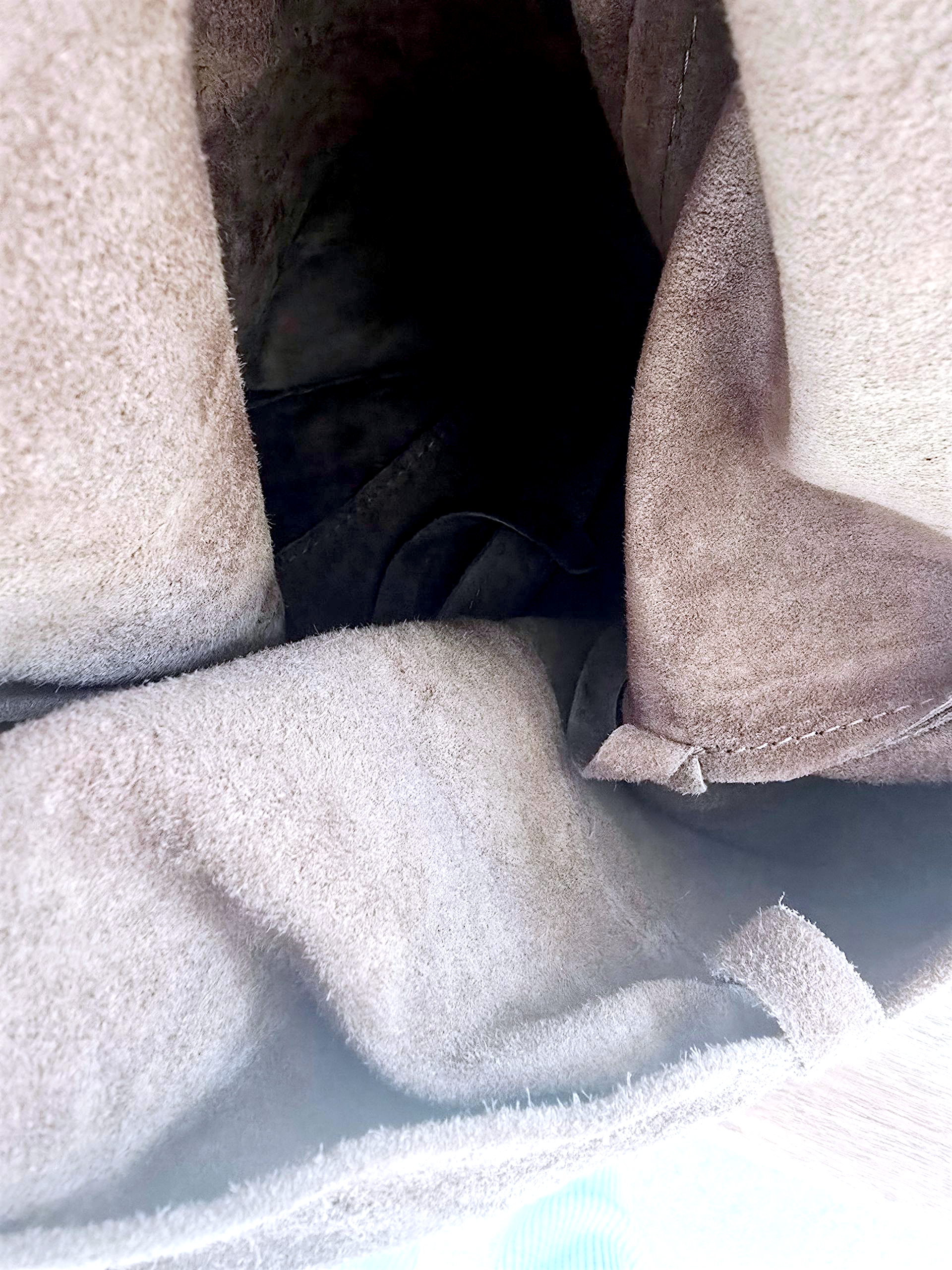 Sac à épaule XL 100% cuir taupe