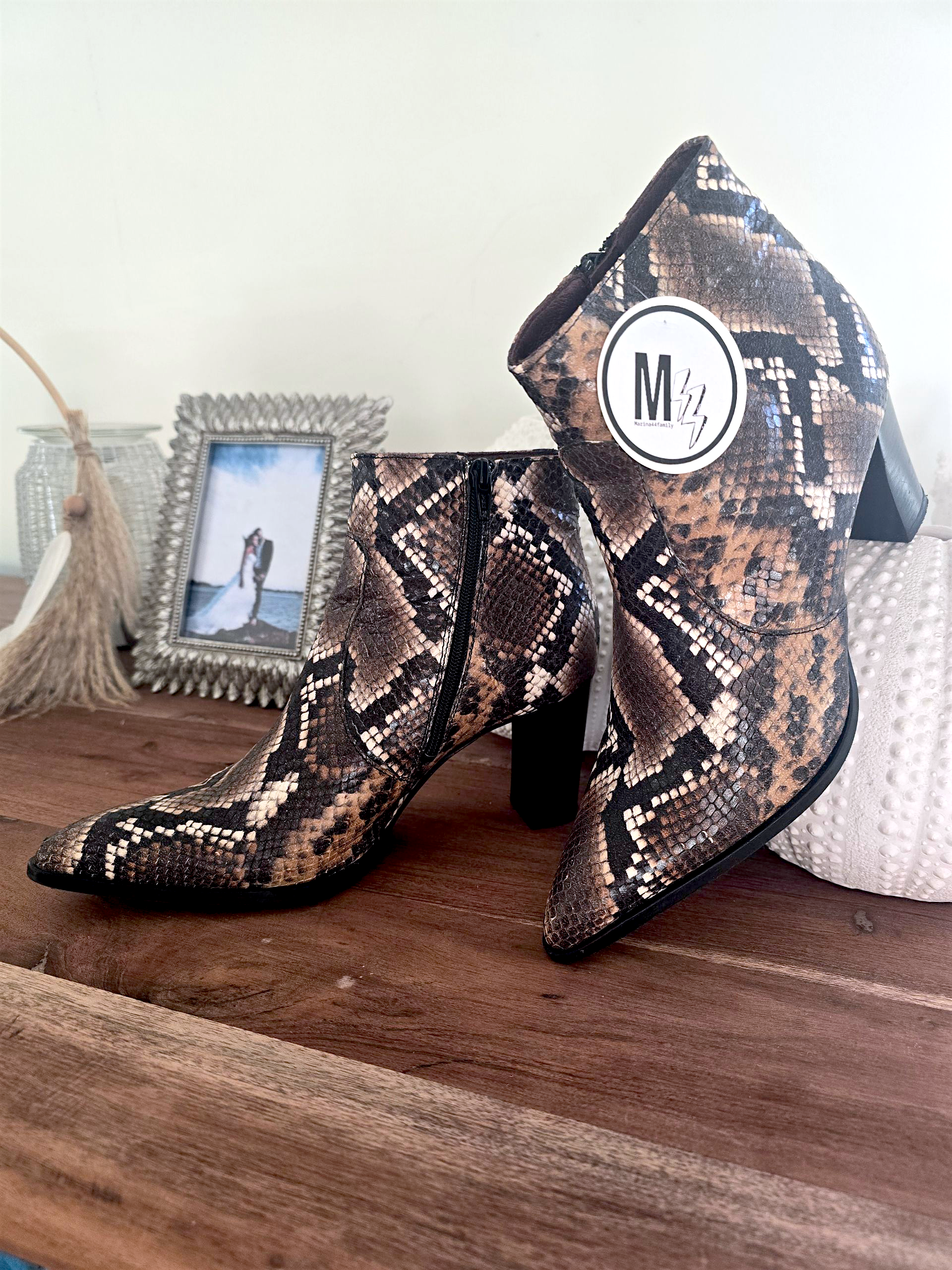 Santiags Amyna python 100% cuir