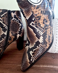 Santiags Amyna python 100% cuir
