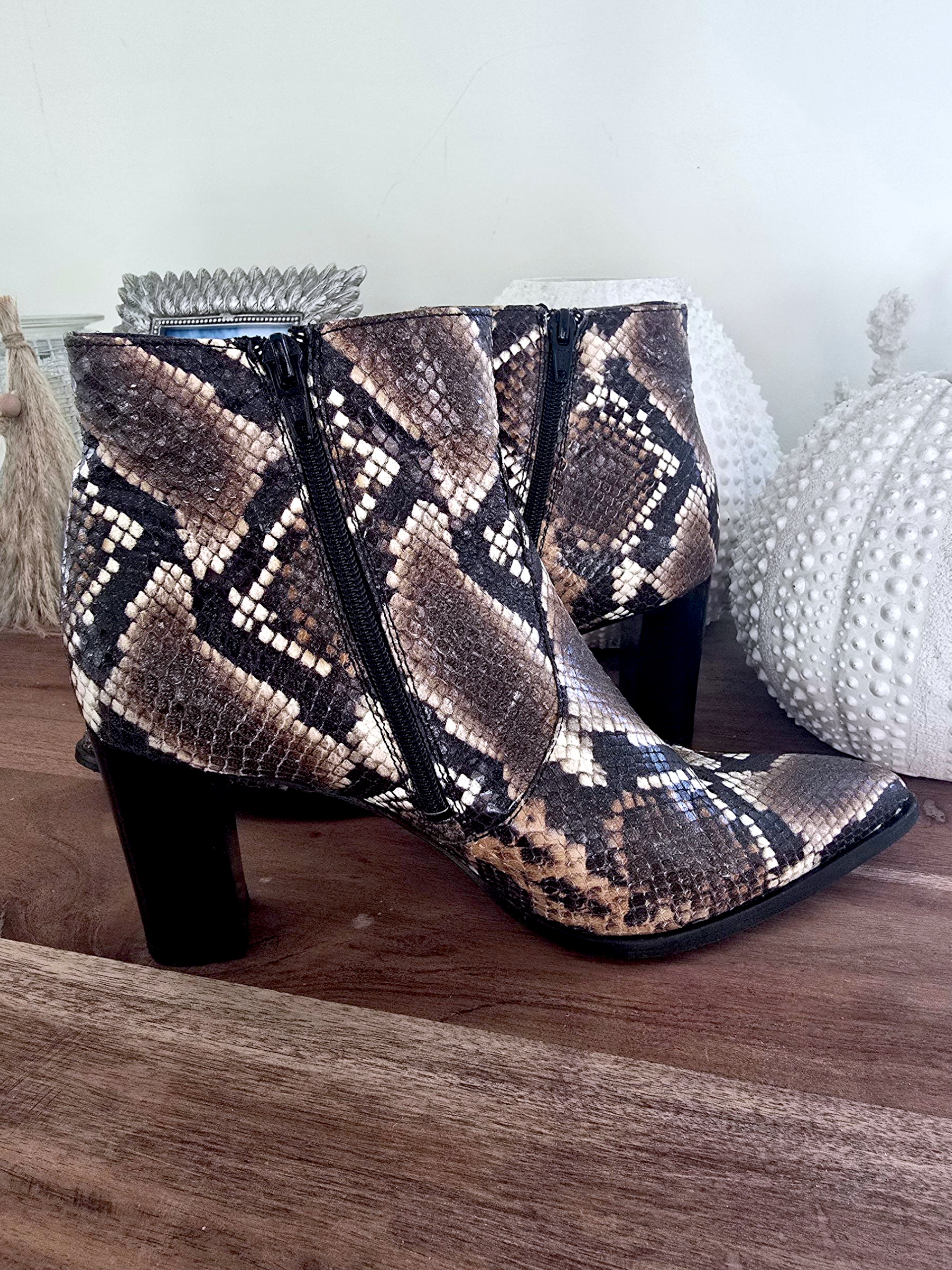 Santiags Amyna python 100% cuir