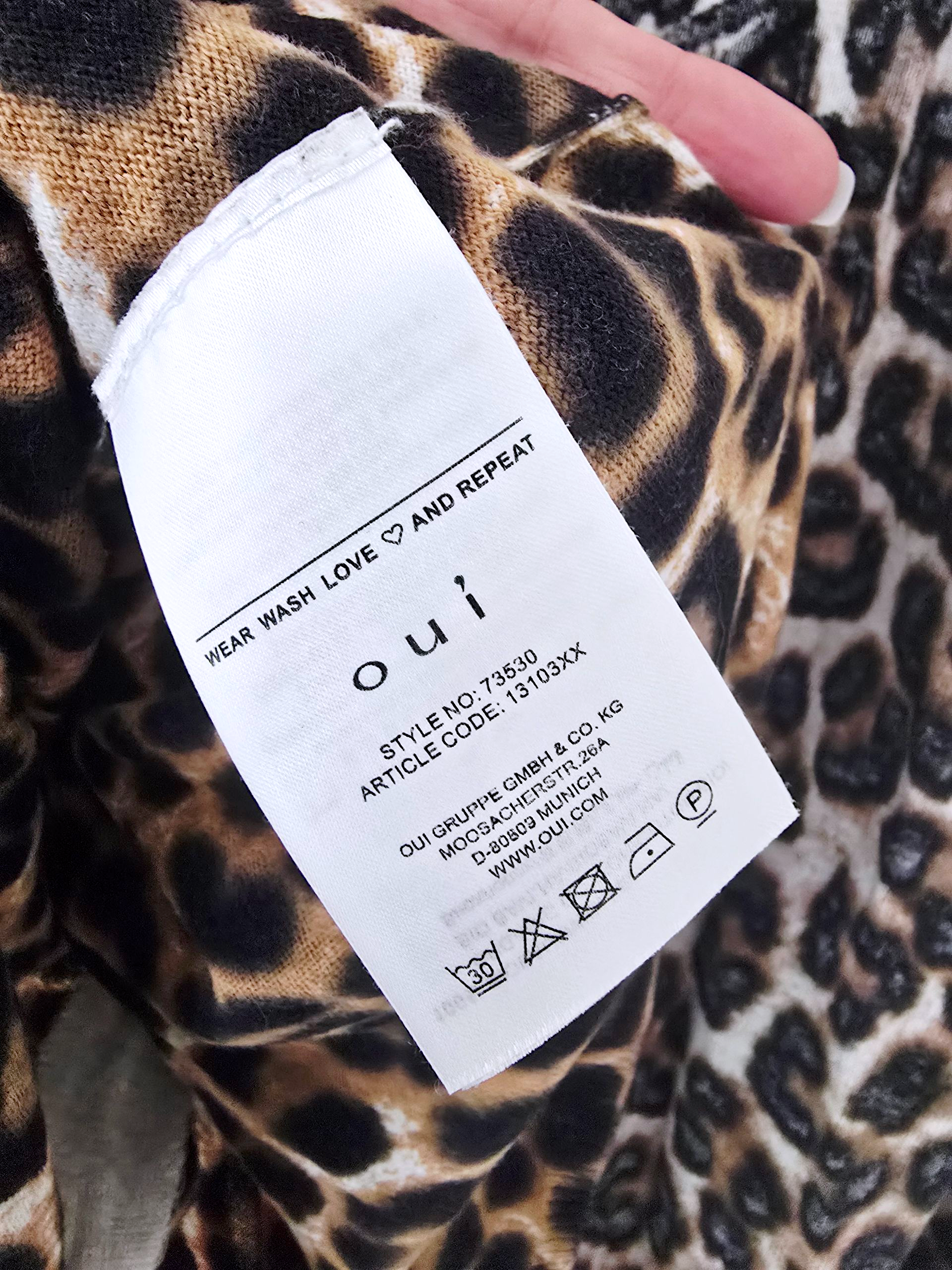 Cardigan smiley léopard