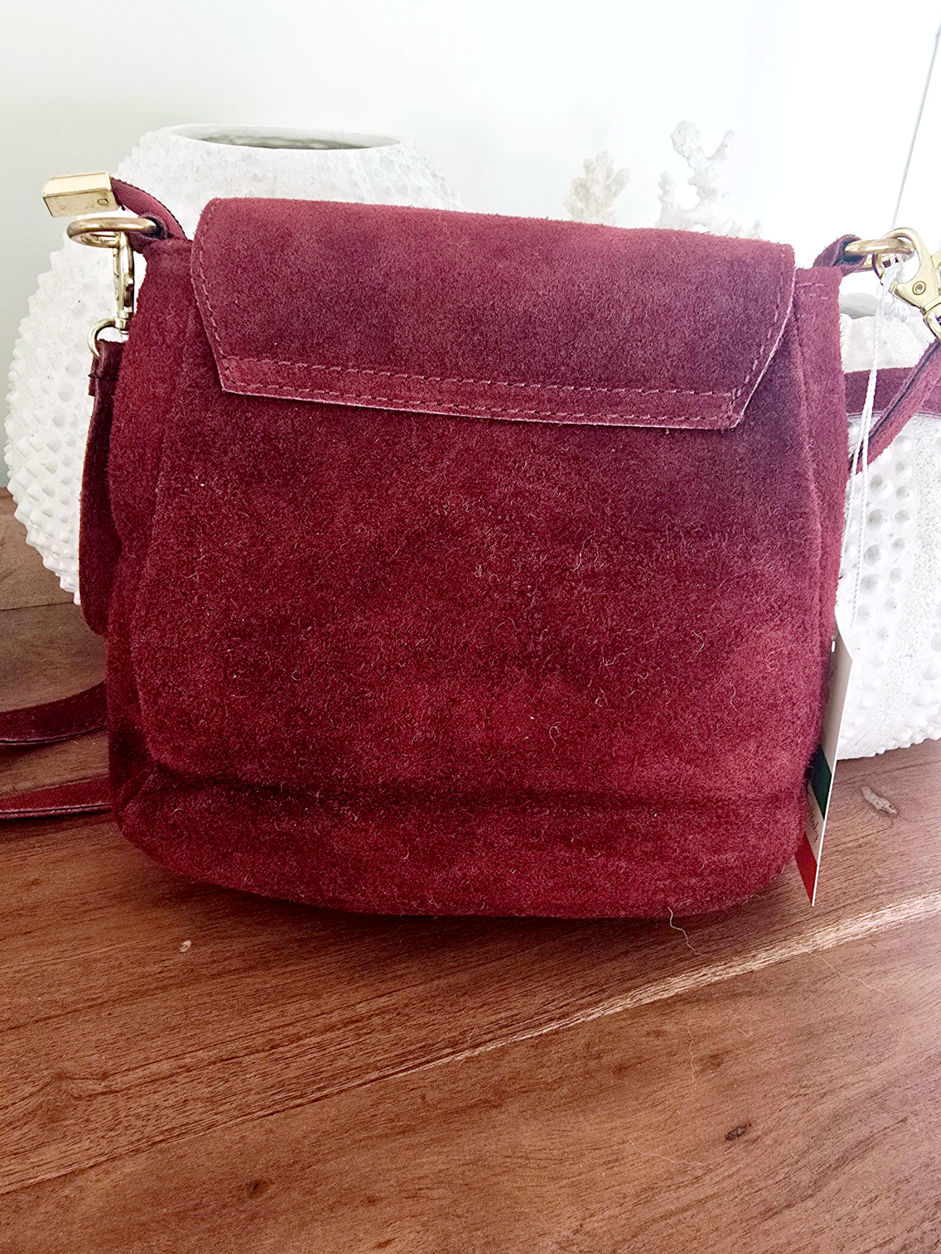 Sac cuir bordeaux