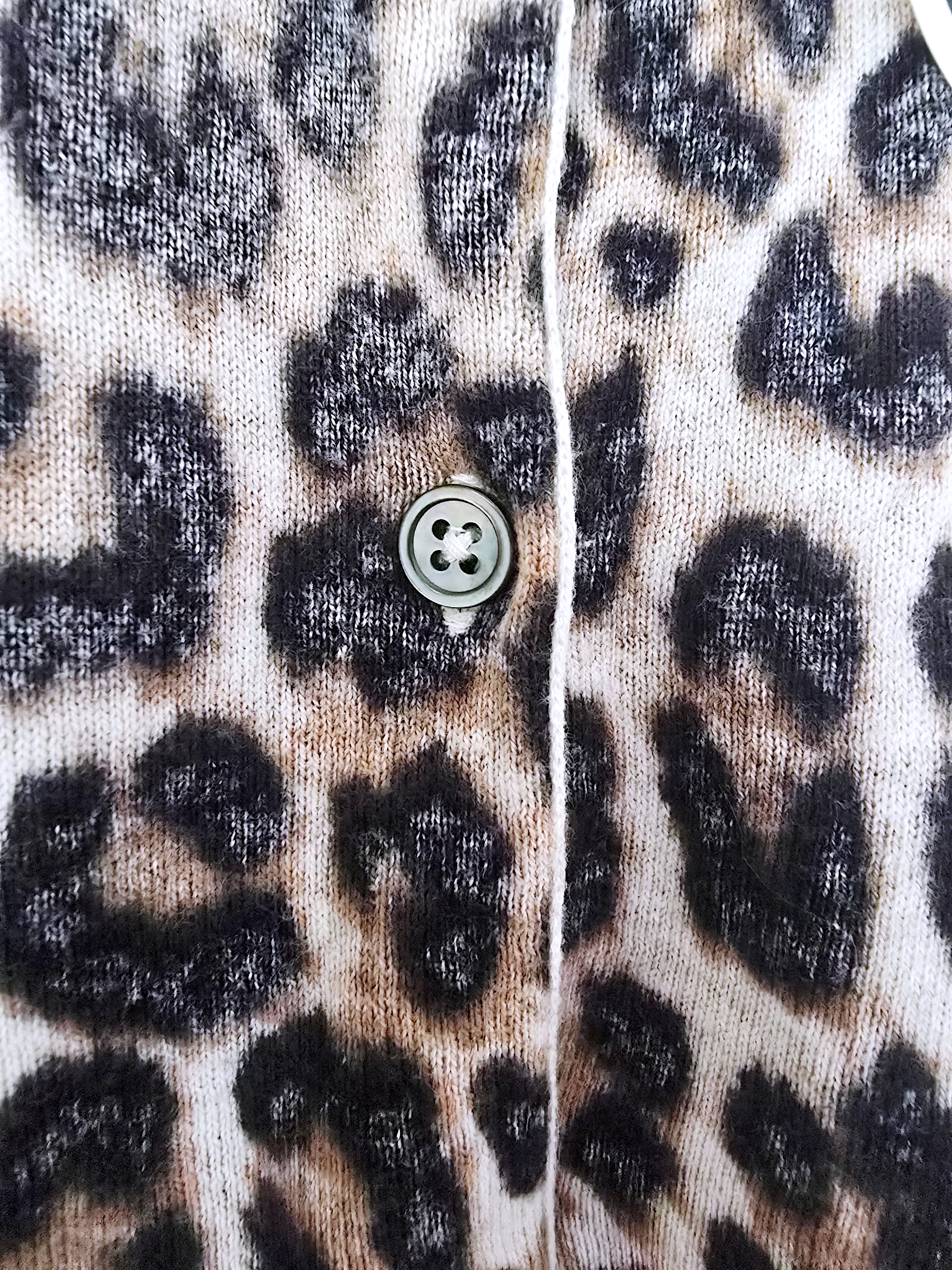 Cardigan smiley léopard