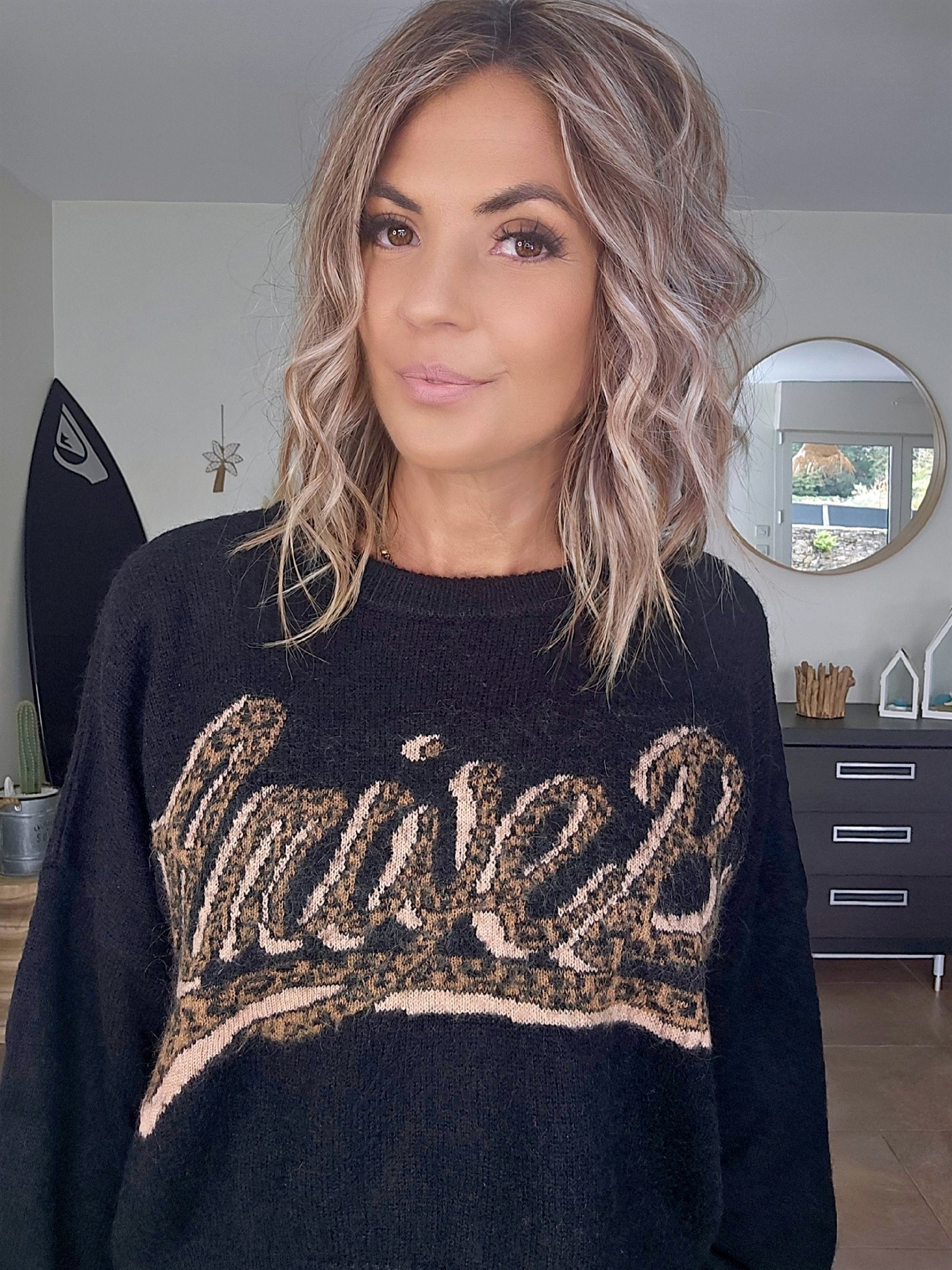 Pull chaud à inscription