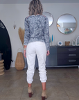 Pantalon jeeging blanc