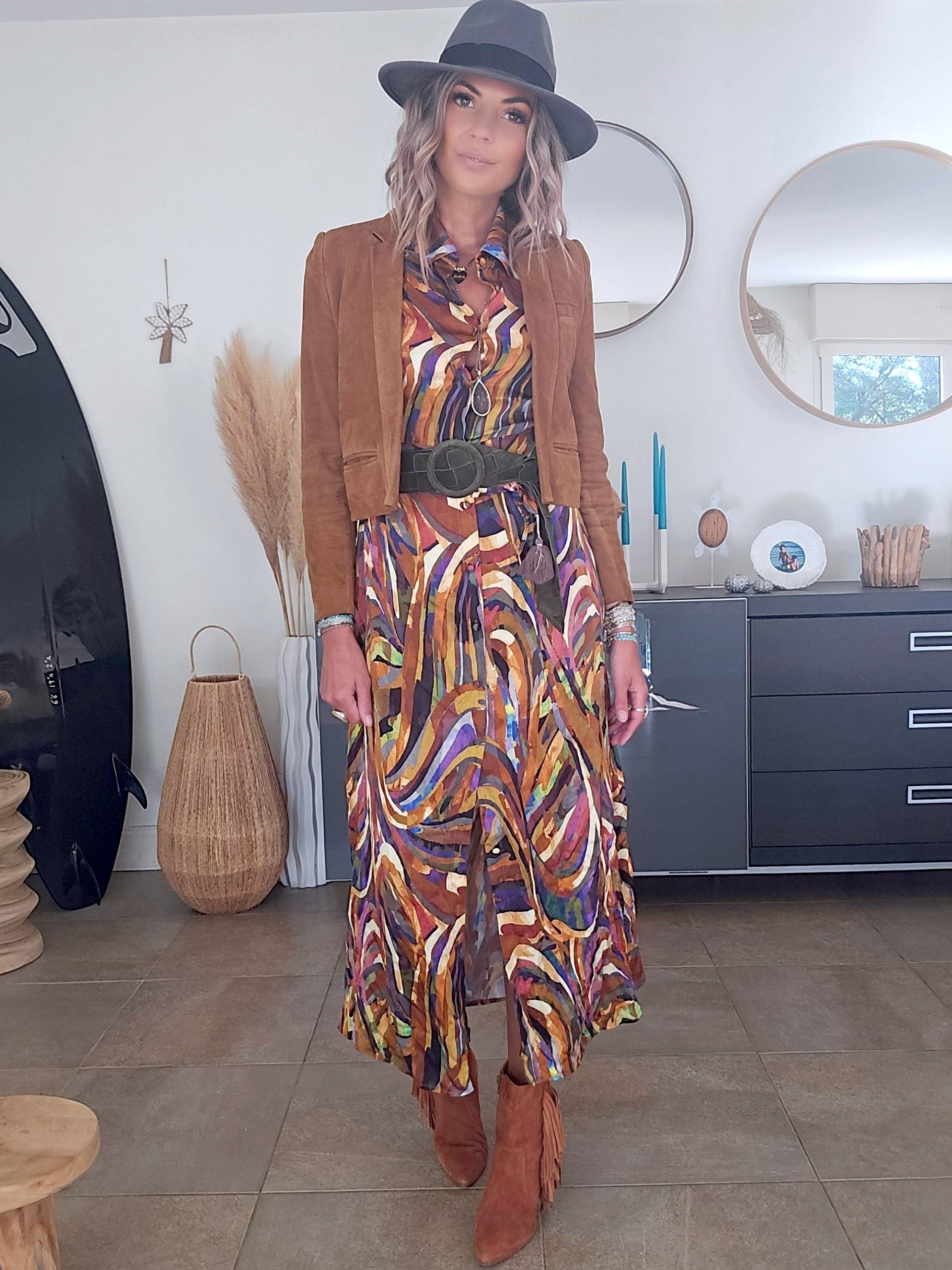 Robe longue automnale