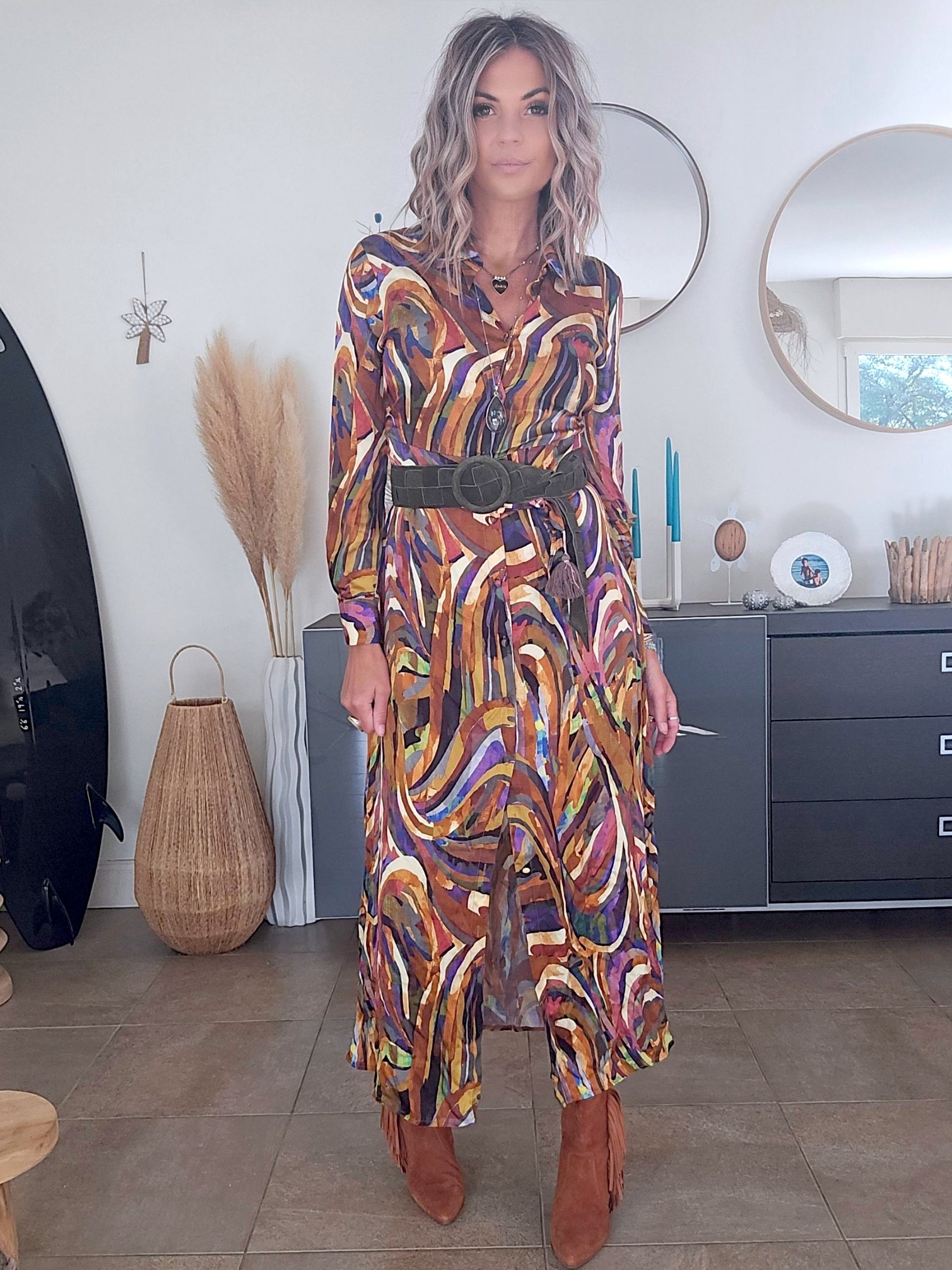 Robe longue automnale