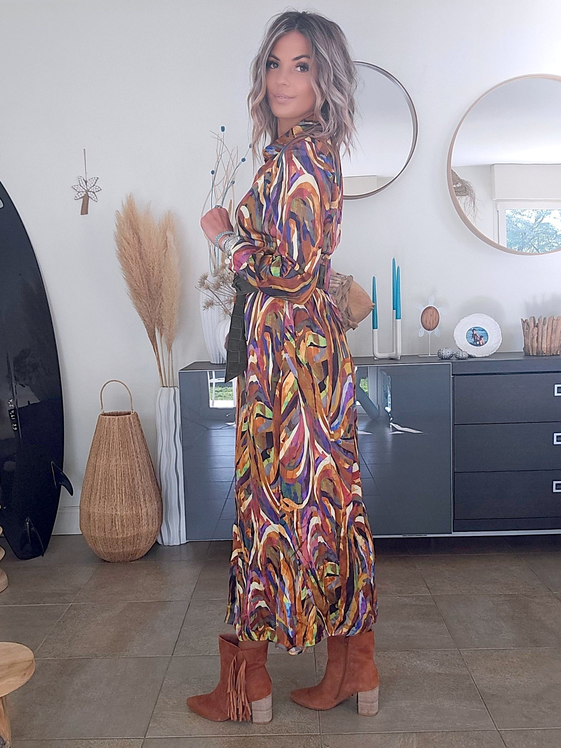 Robe longue automnale