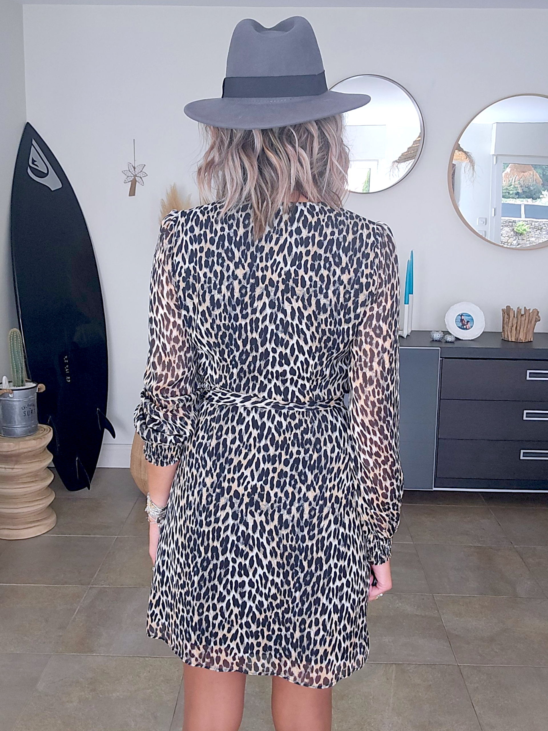 Robe portefeuille léopard