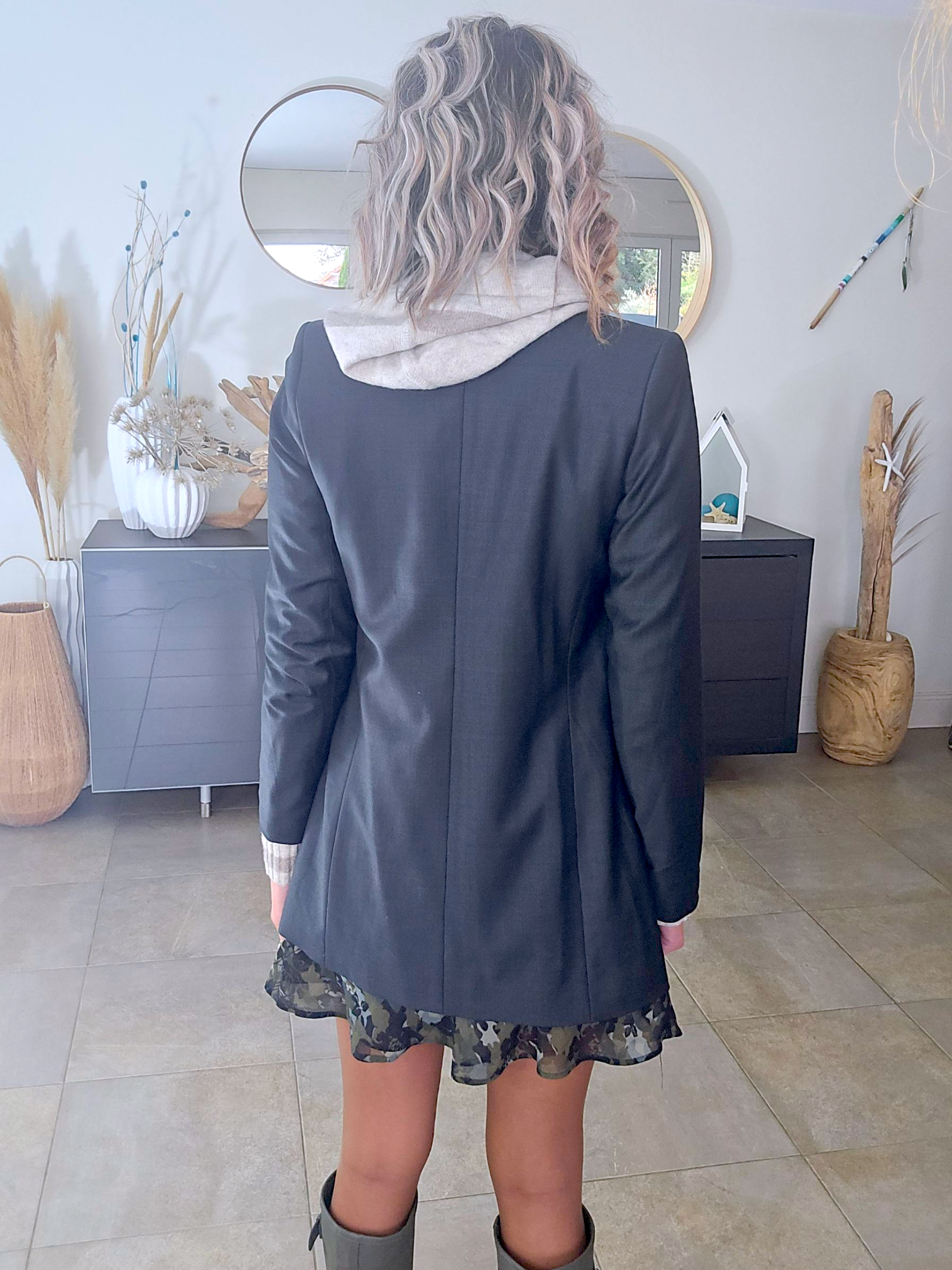 Veste chic grise anthracite