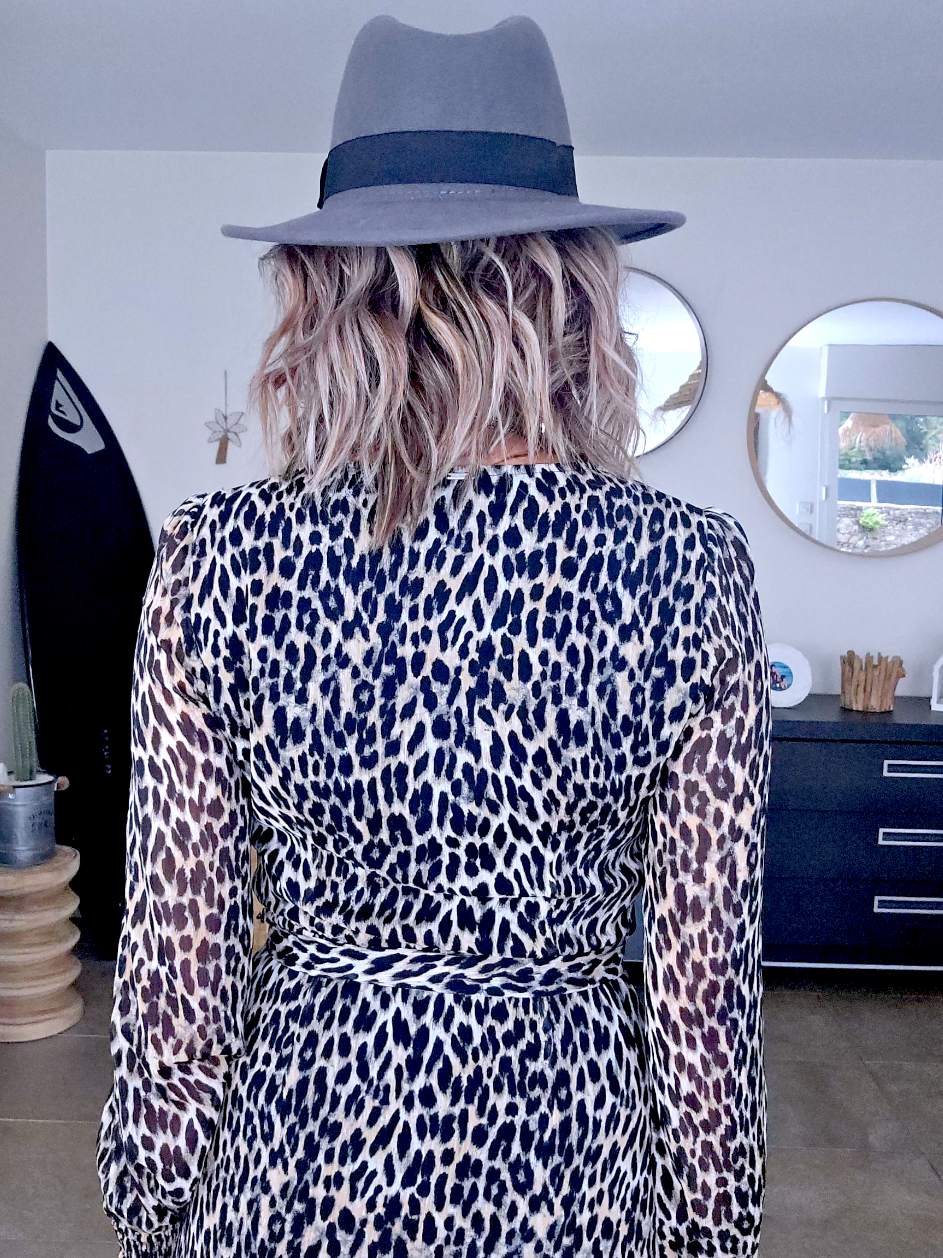 Robe portefeuille léopard