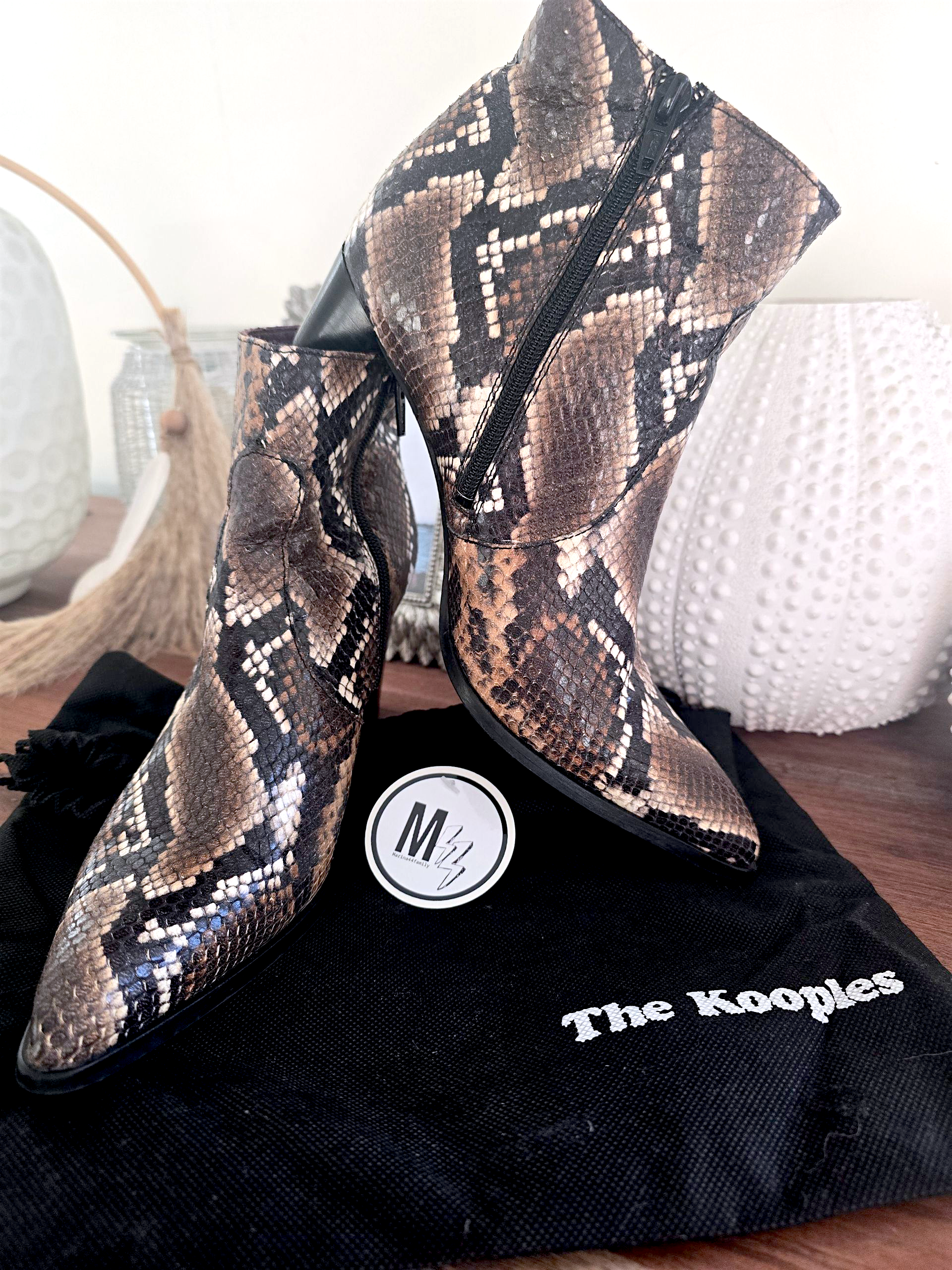 Santiags Amyna python 100% cuir