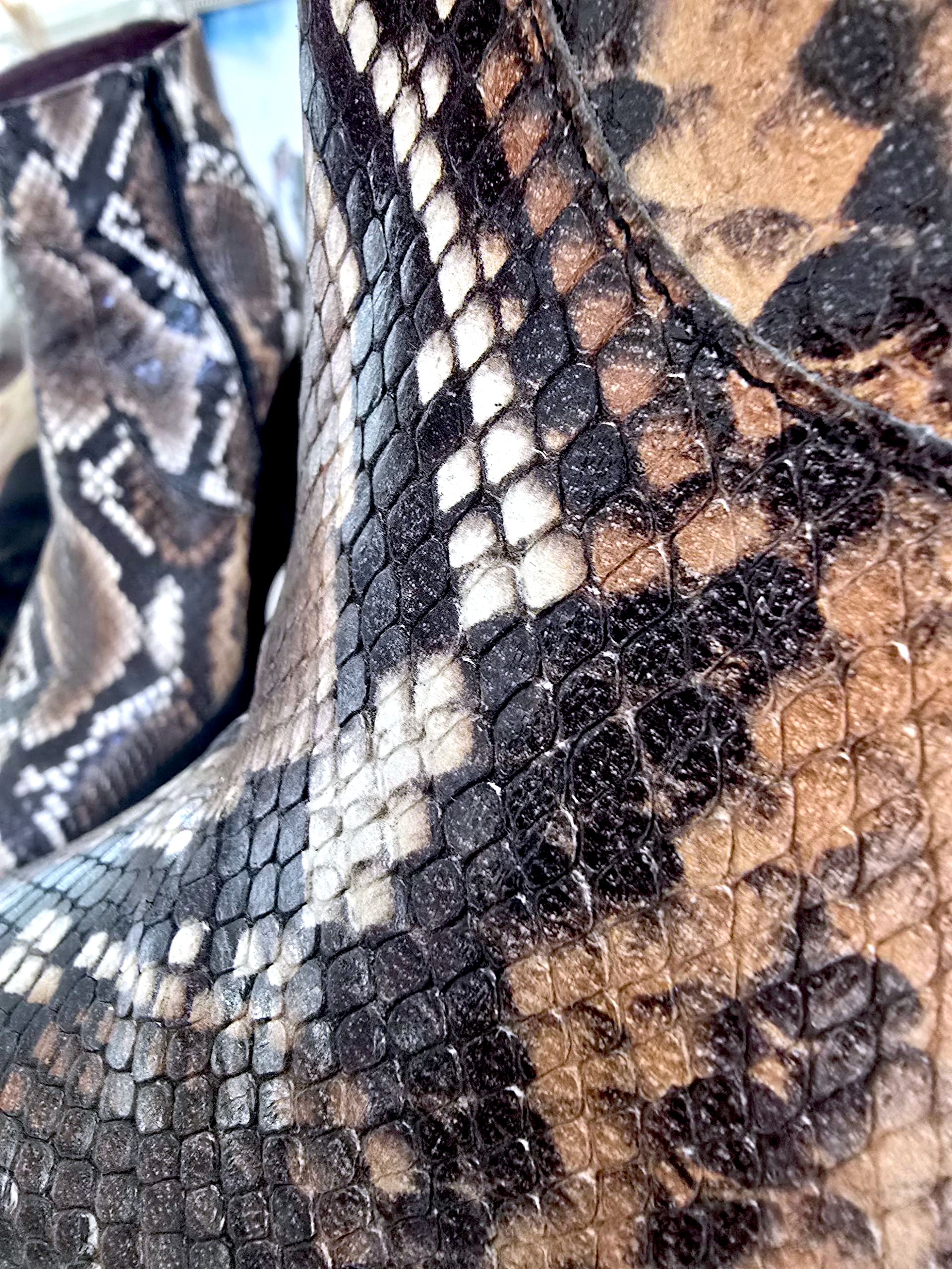 Santiags Amyna python 100% cuir