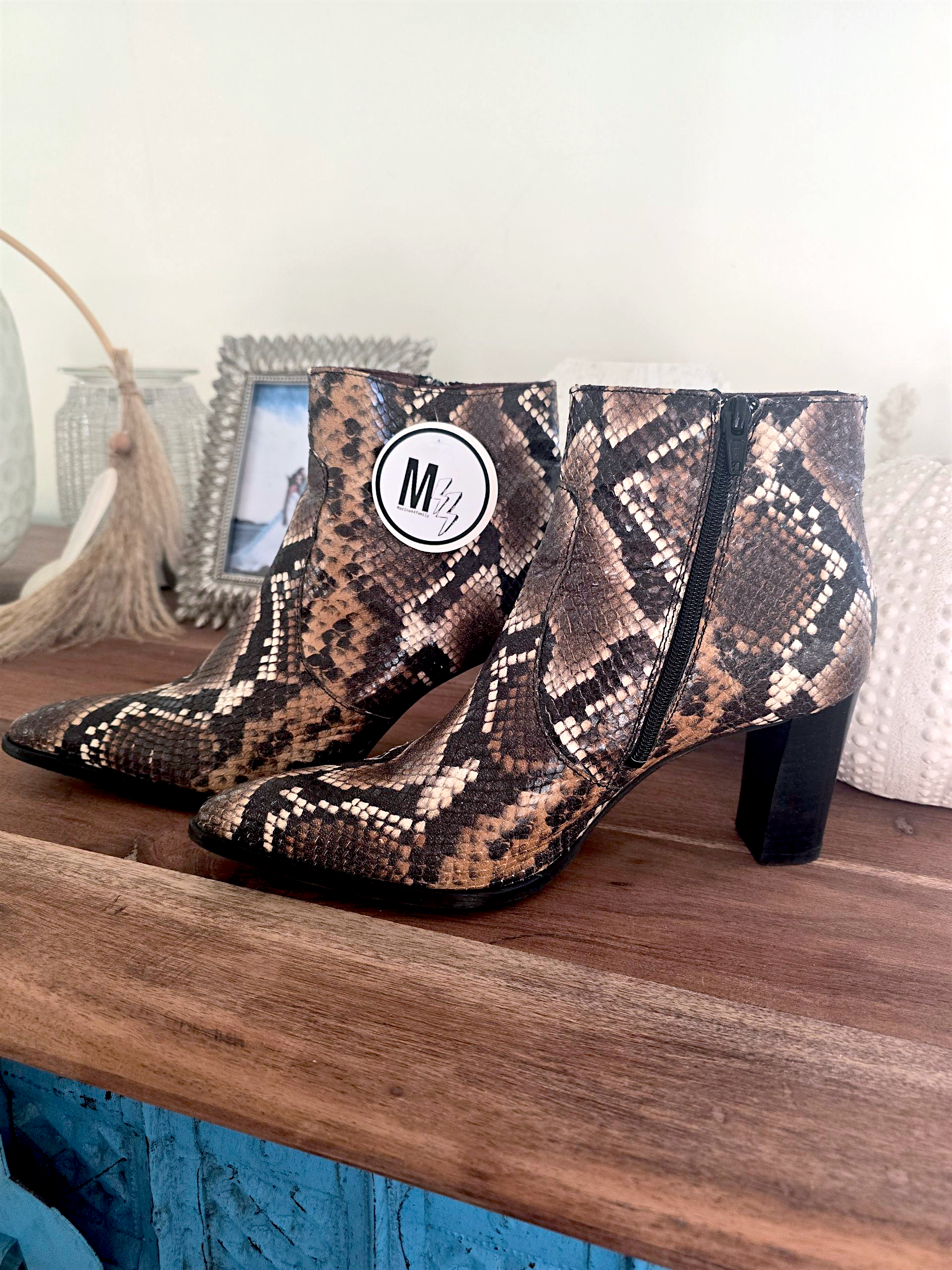 Santiags Amyna python 100% cuir