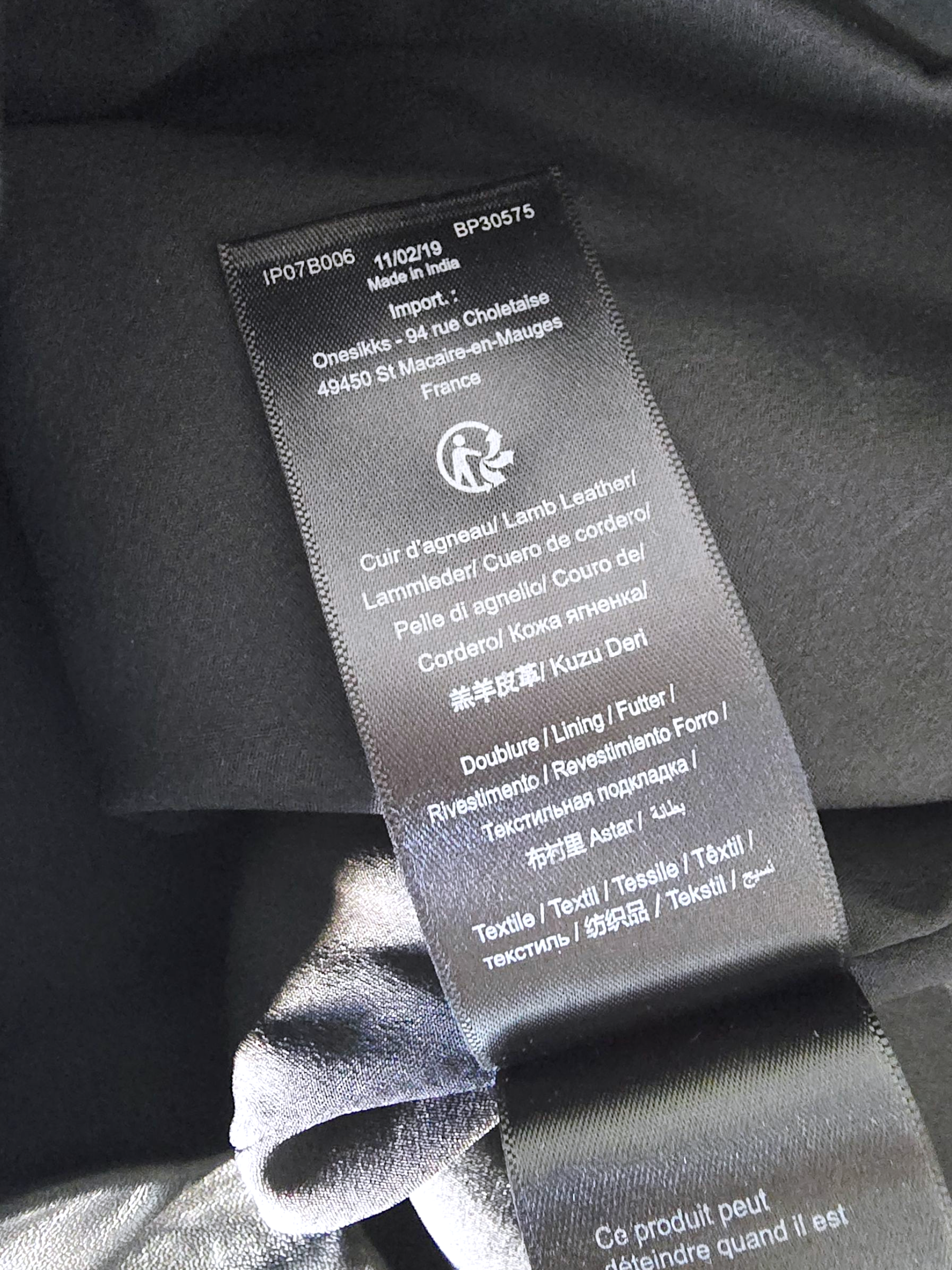 Robe portefeuille cuir noir